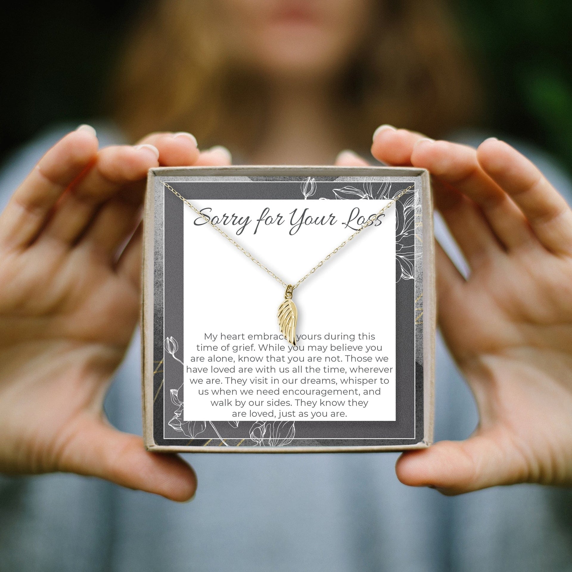 Sympathy Wing Pendant Necklace
