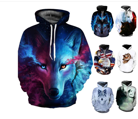 Men's Printed Hooded Sweatshirt