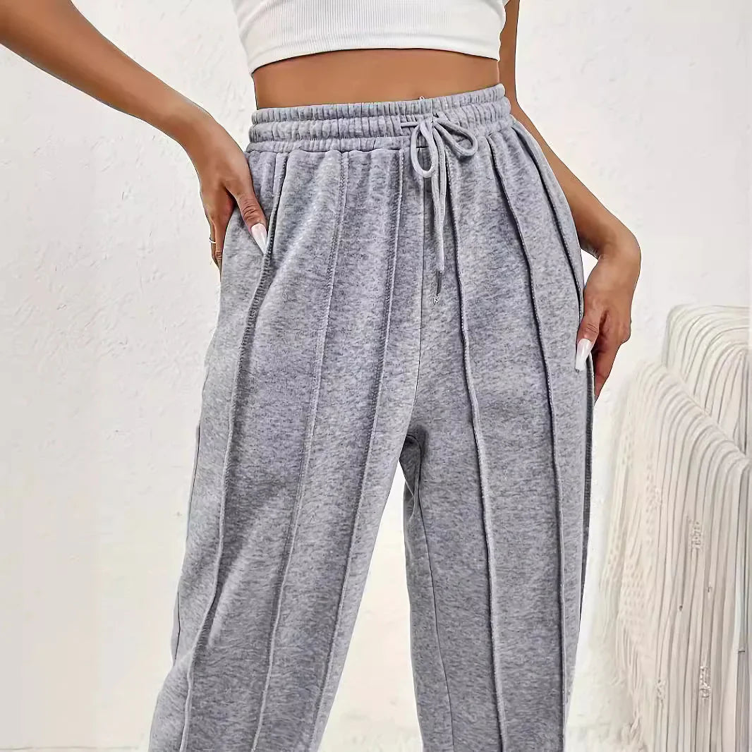Women's High Waist Wide Leg Trousers with Side Pockets - Image 6