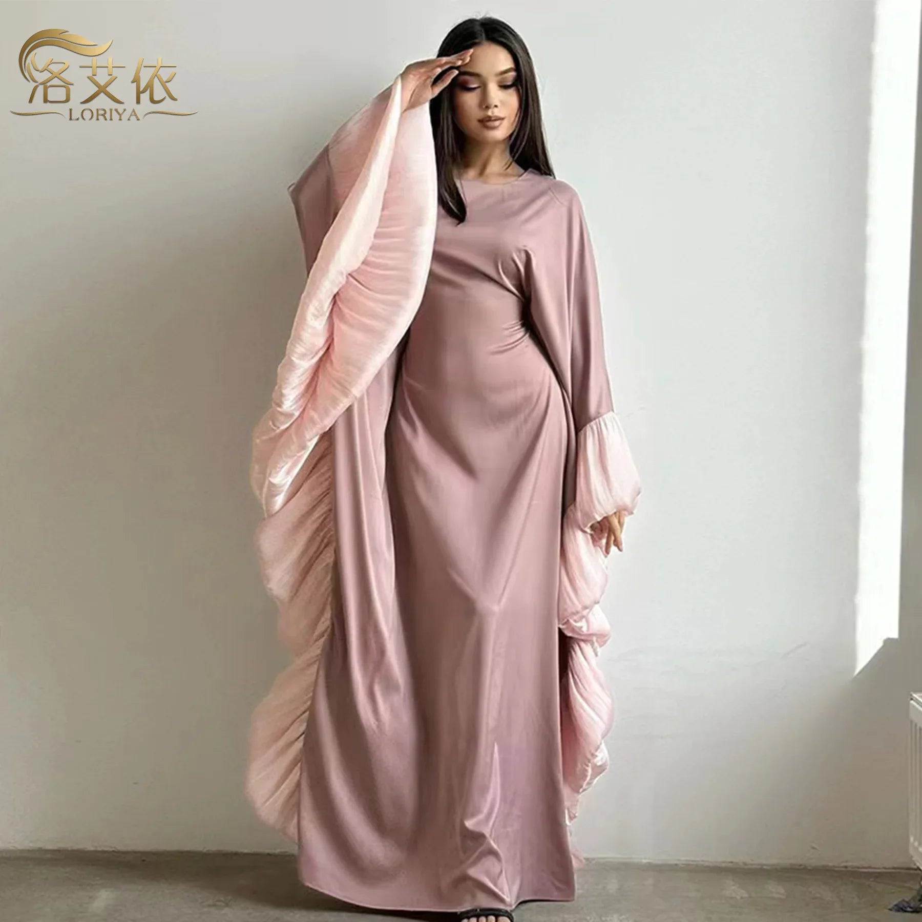 Lace Sleeve Patchwork Kimono Robe