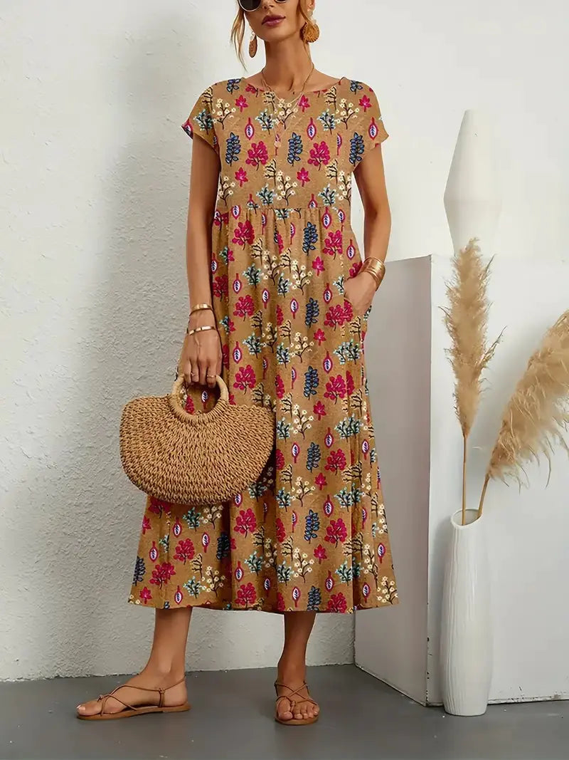 Women's Loose Cotton Linen Sleeveless Summer Dress