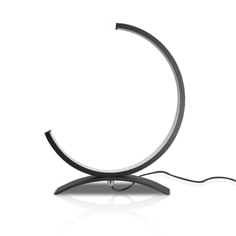 Contemporary C-Shape LED Table Lamp - Dimmable Night Light