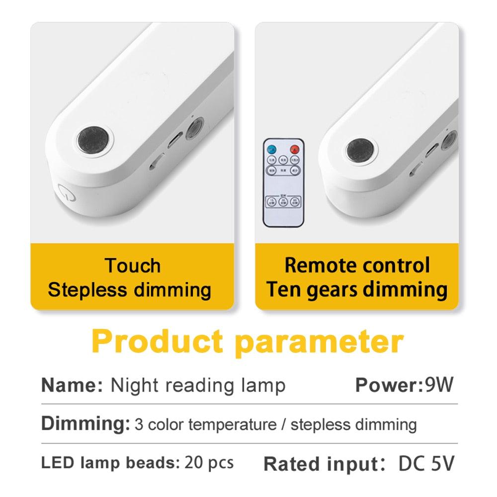 Rechargeable USB LED Desk Lamp with Touch Switch and Sleep Timer