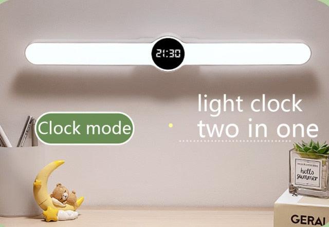 Magnetic LED Desk Lamp with Digital Clock & Delay Off