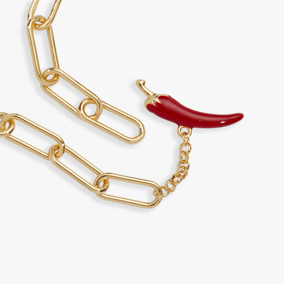Gold-Plated Taco Truck Toggle Bracelet with Pepper Charm