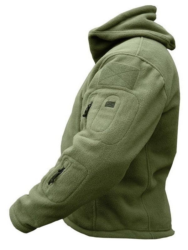 Men's Tactical Softshell Hiking Jacket with Underarm Zippers