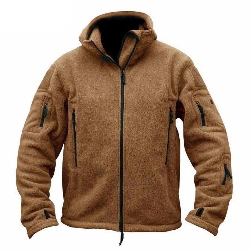 Men's Tactical Softshell Hiking Jacket with Underarm Zippers