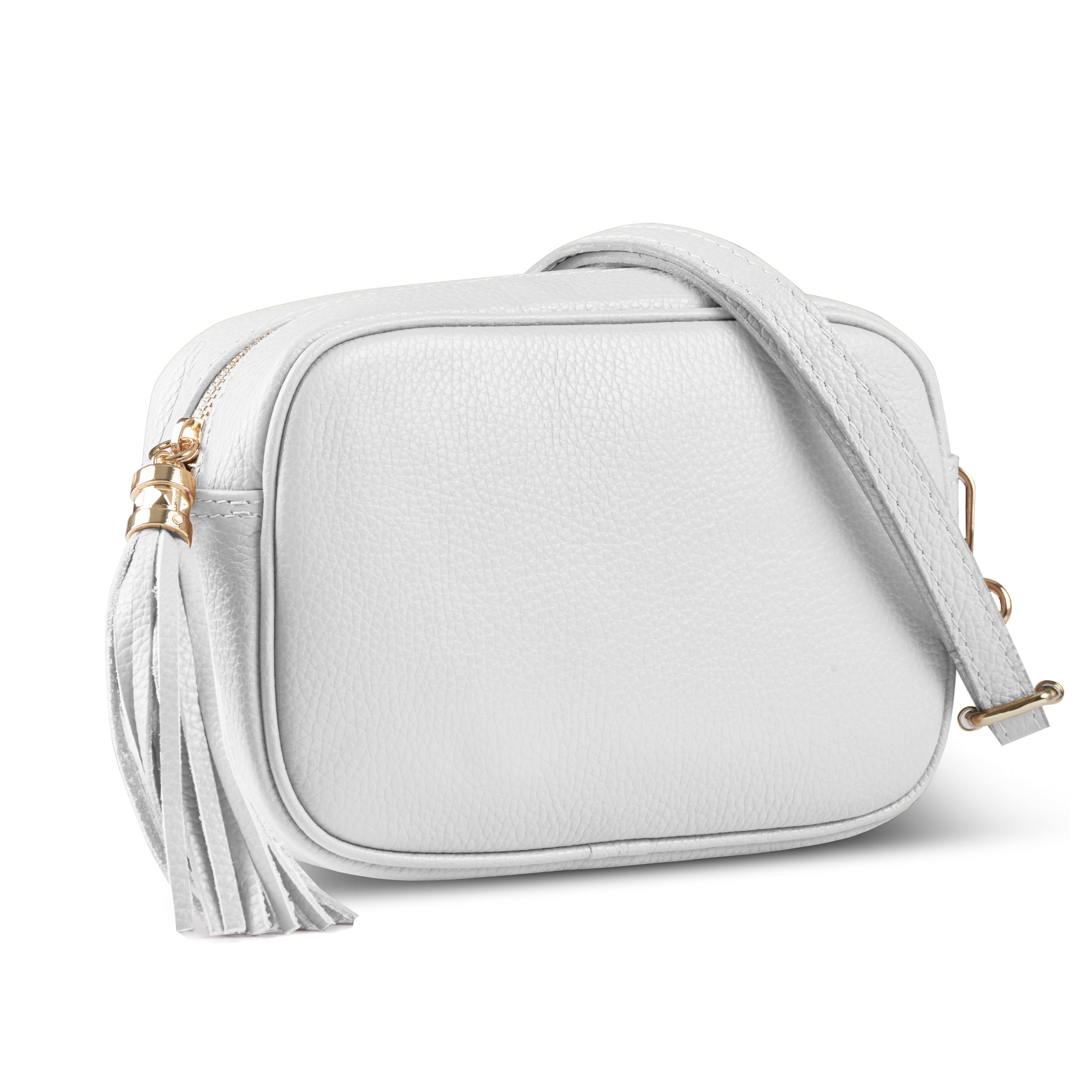 Italian Genuine Pebbled Calf Leather Crossbody Bag