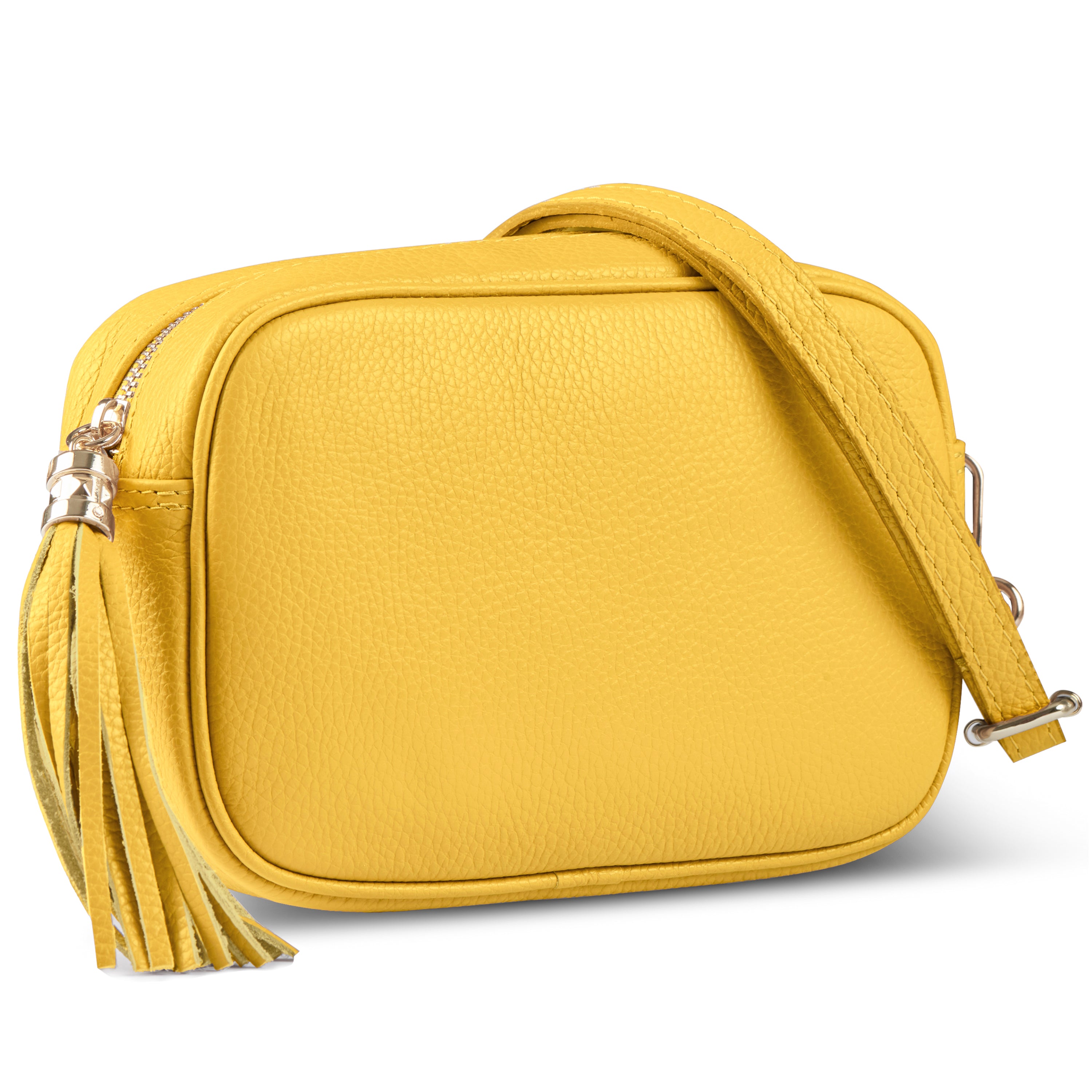 Italian Genuine Pebbled Calf Leather Crossbody Bag