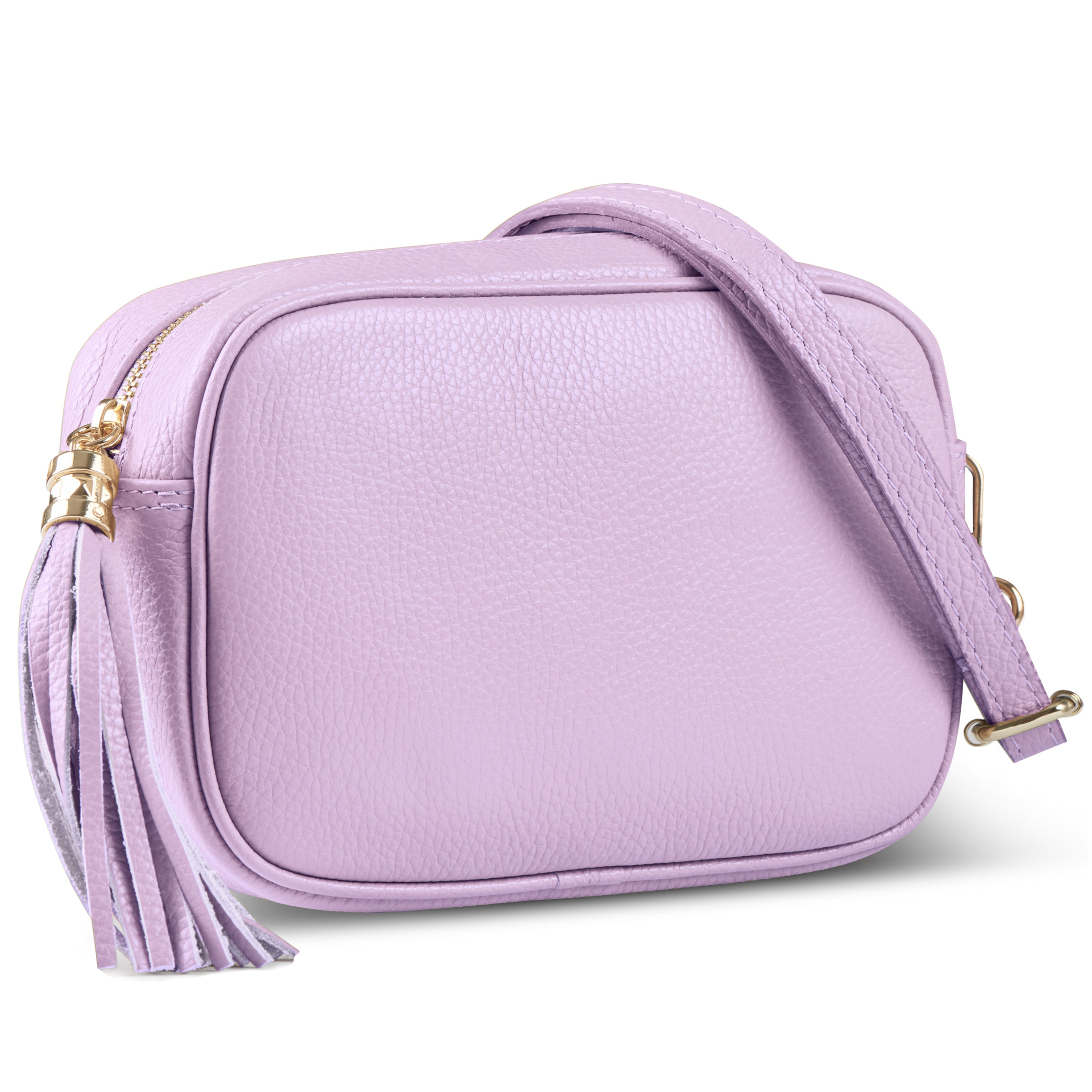 Italian Genuine Pebbled Calf Leather Crossbody Bag