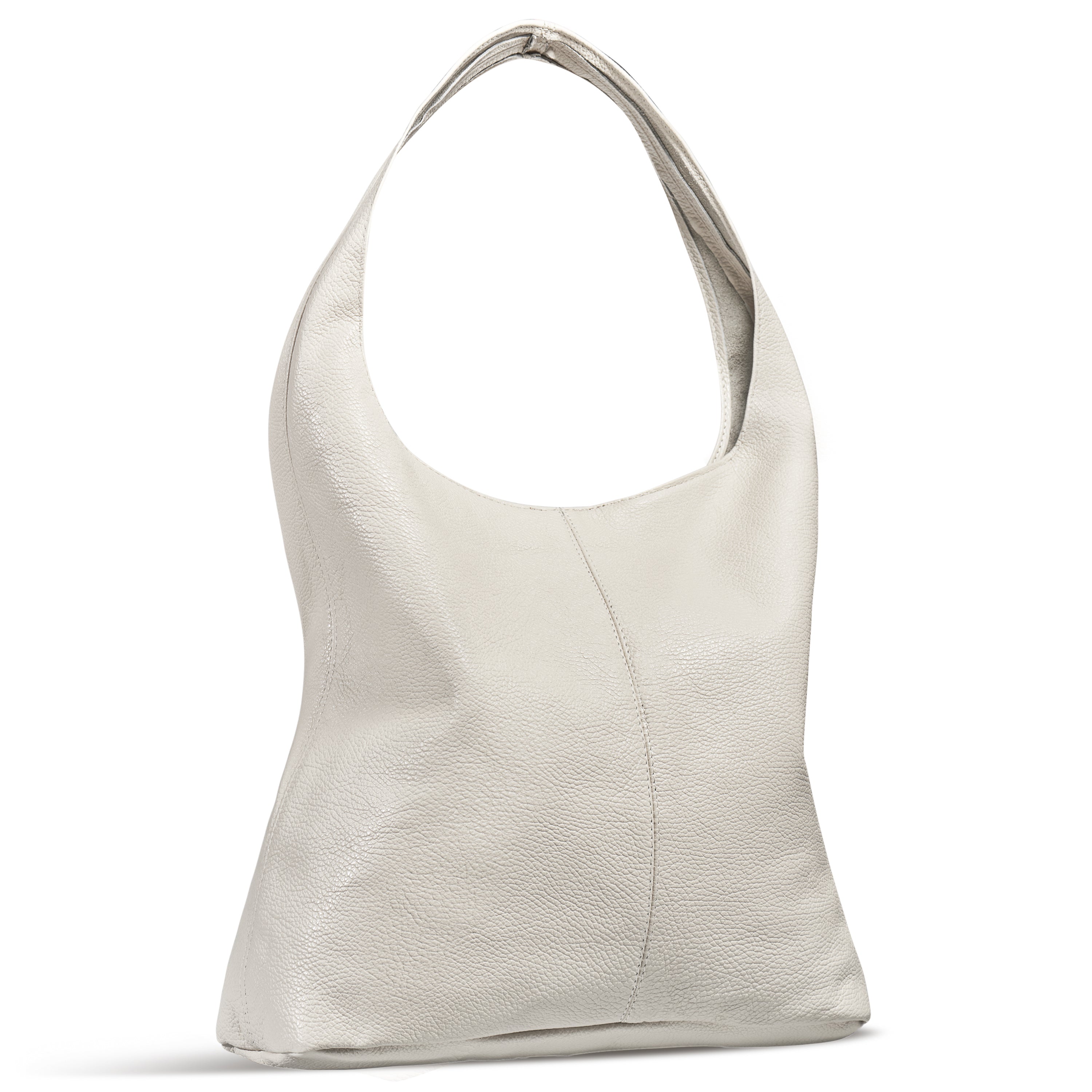 Large Italian Genuine Calf Leather Hobo Shoulder Bag