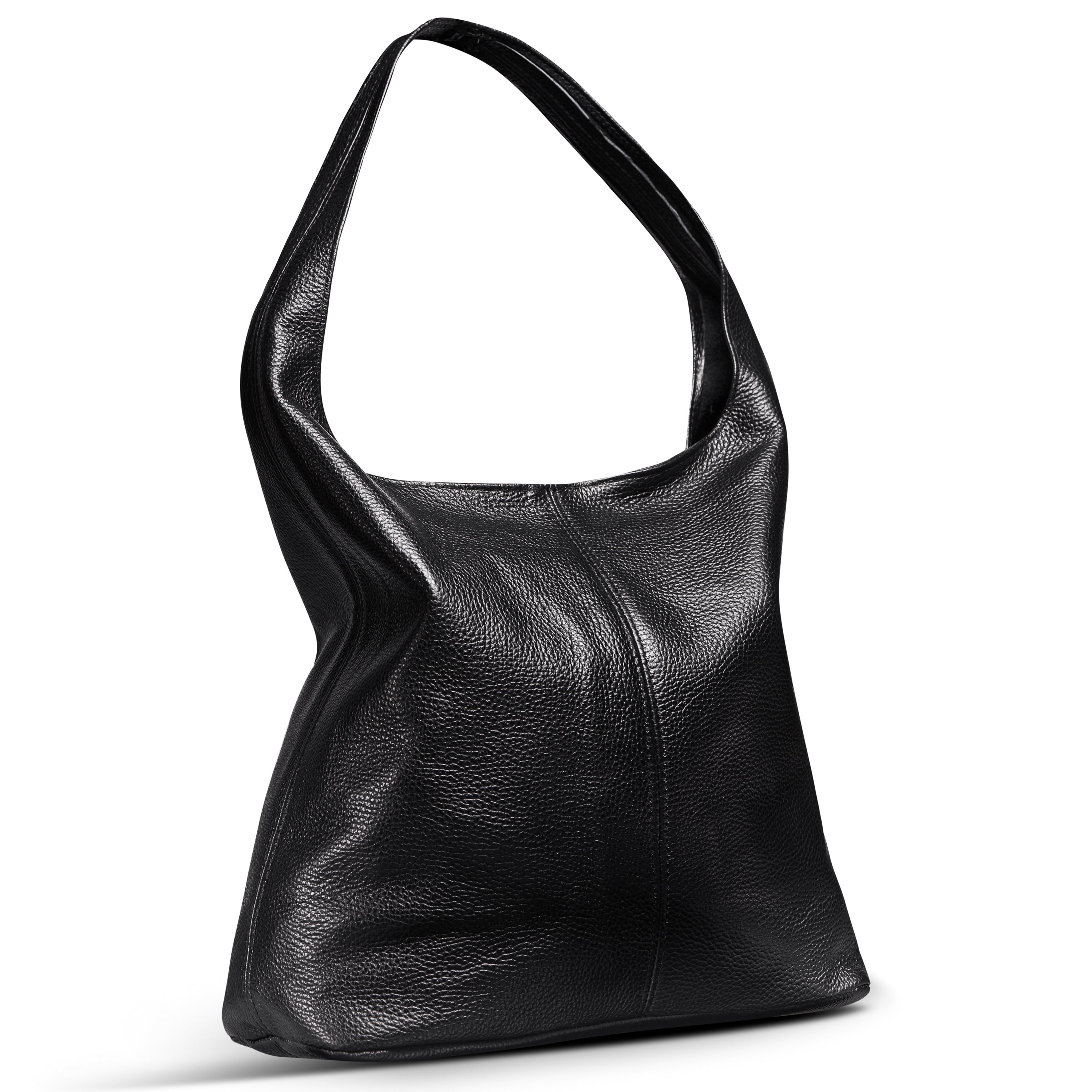 Large Italian Genuine Calf Leather Hobo Shoulder Bag