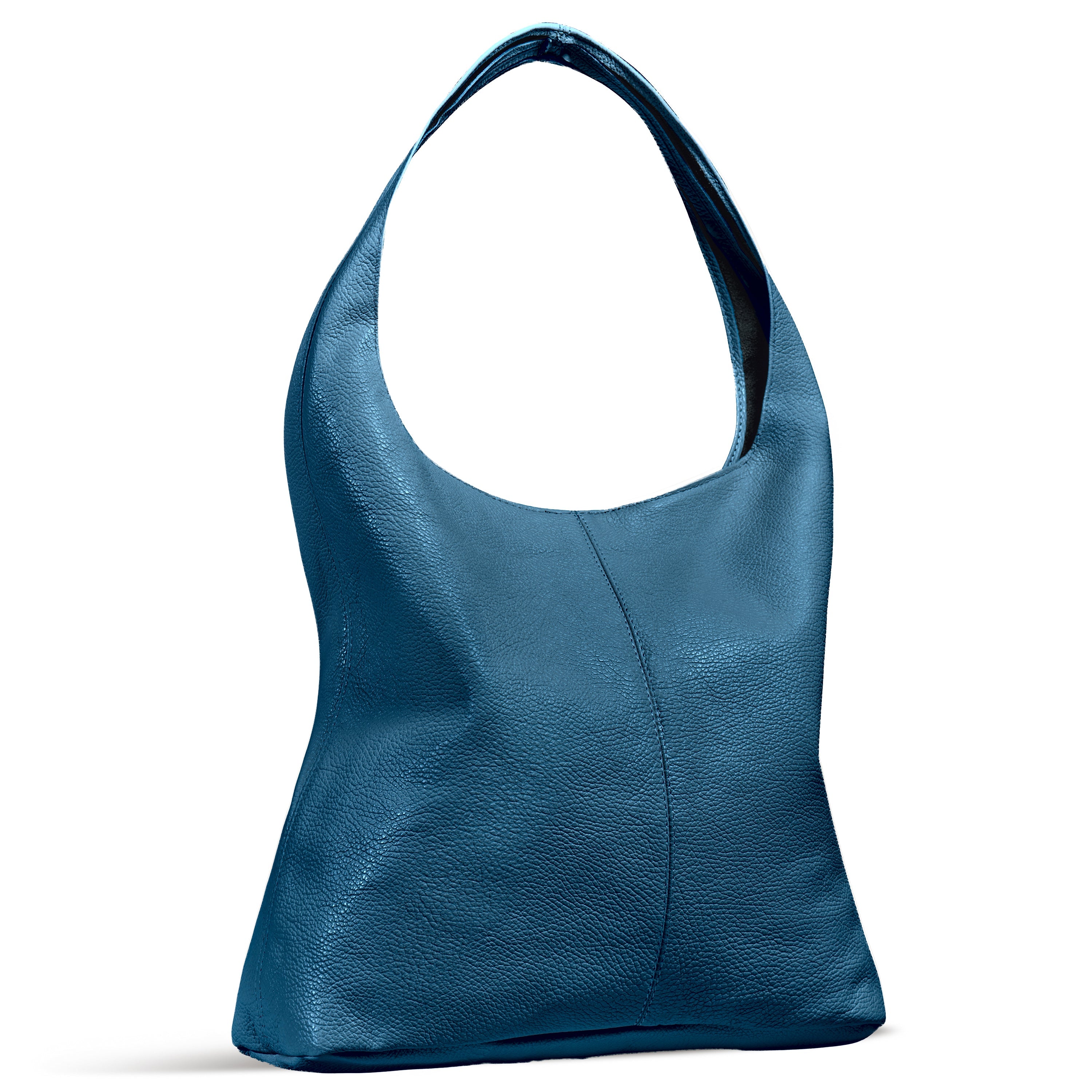 Large Italian Genuine Calf Leather Hobo Shoulder Bag