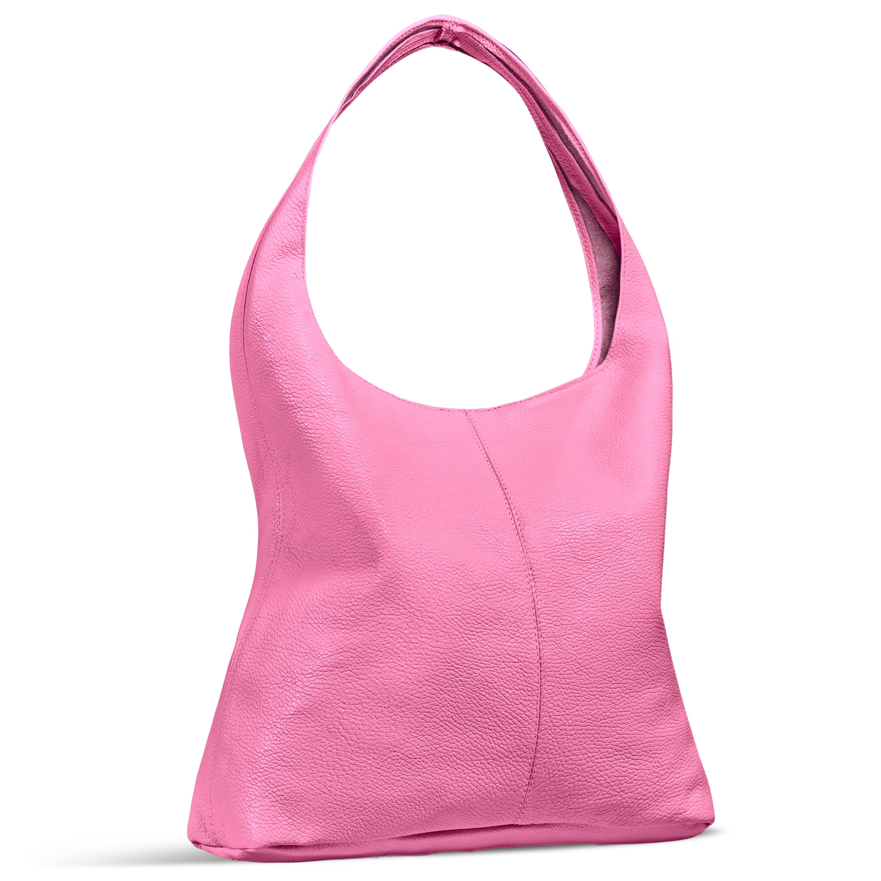 Large Italian Genuine Calf Leather Hobo Shoulder Bag
