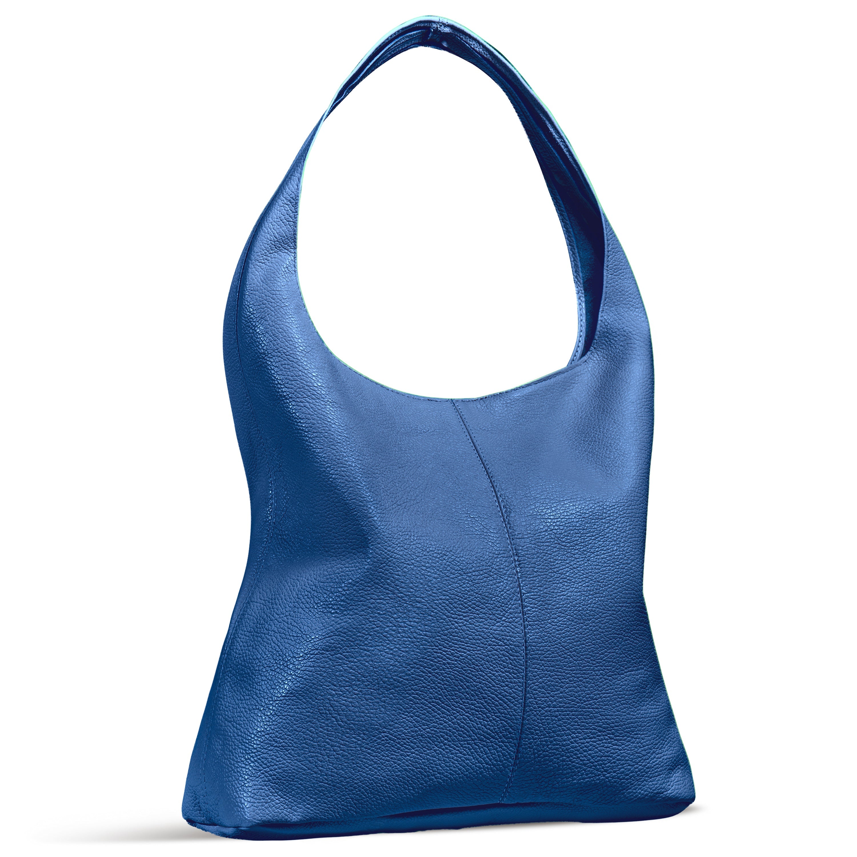Large Italian Genuine Calf Leather Hobo Shoulder Bag