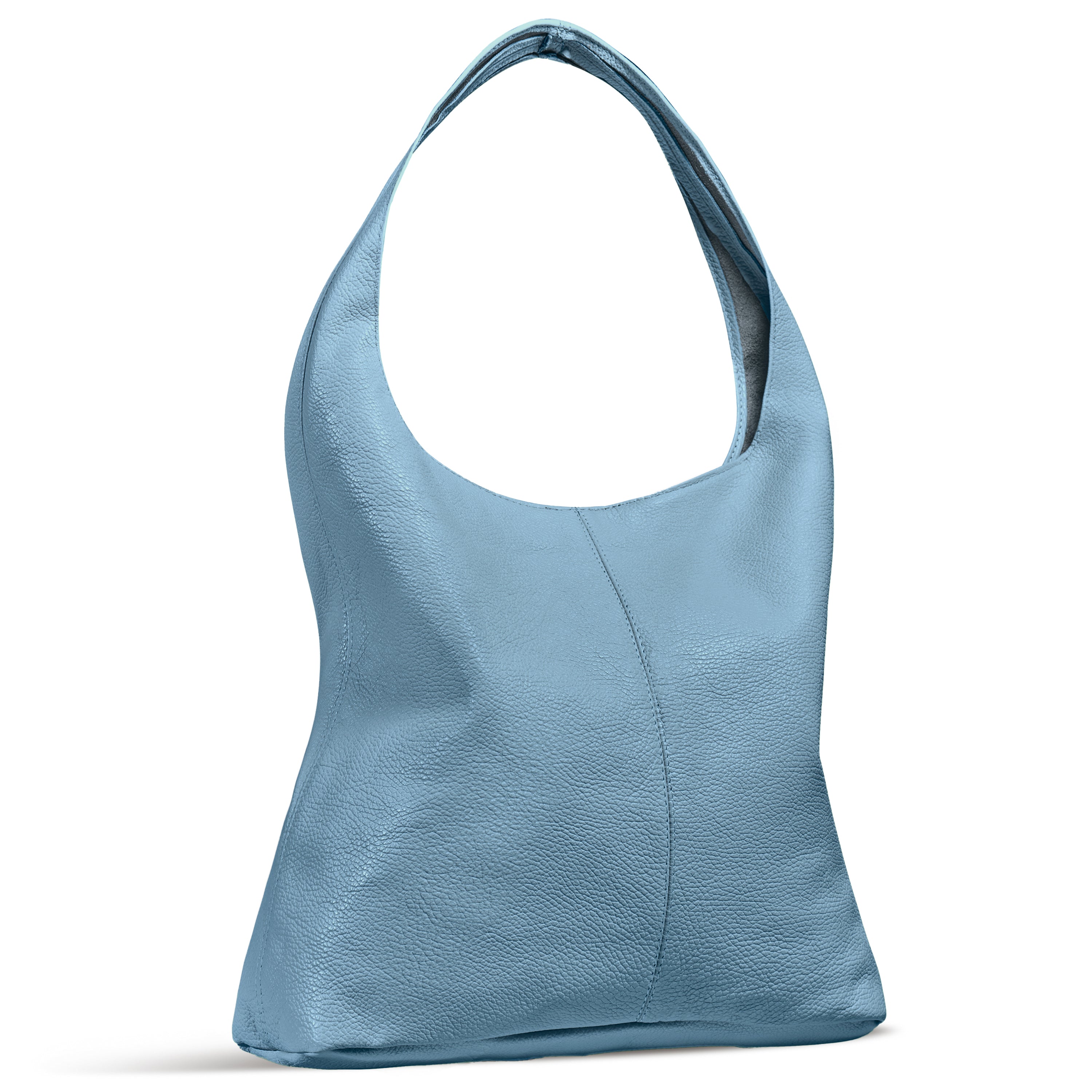 Large Italian Genuine Calf Leather Hobo Shoulder Bag