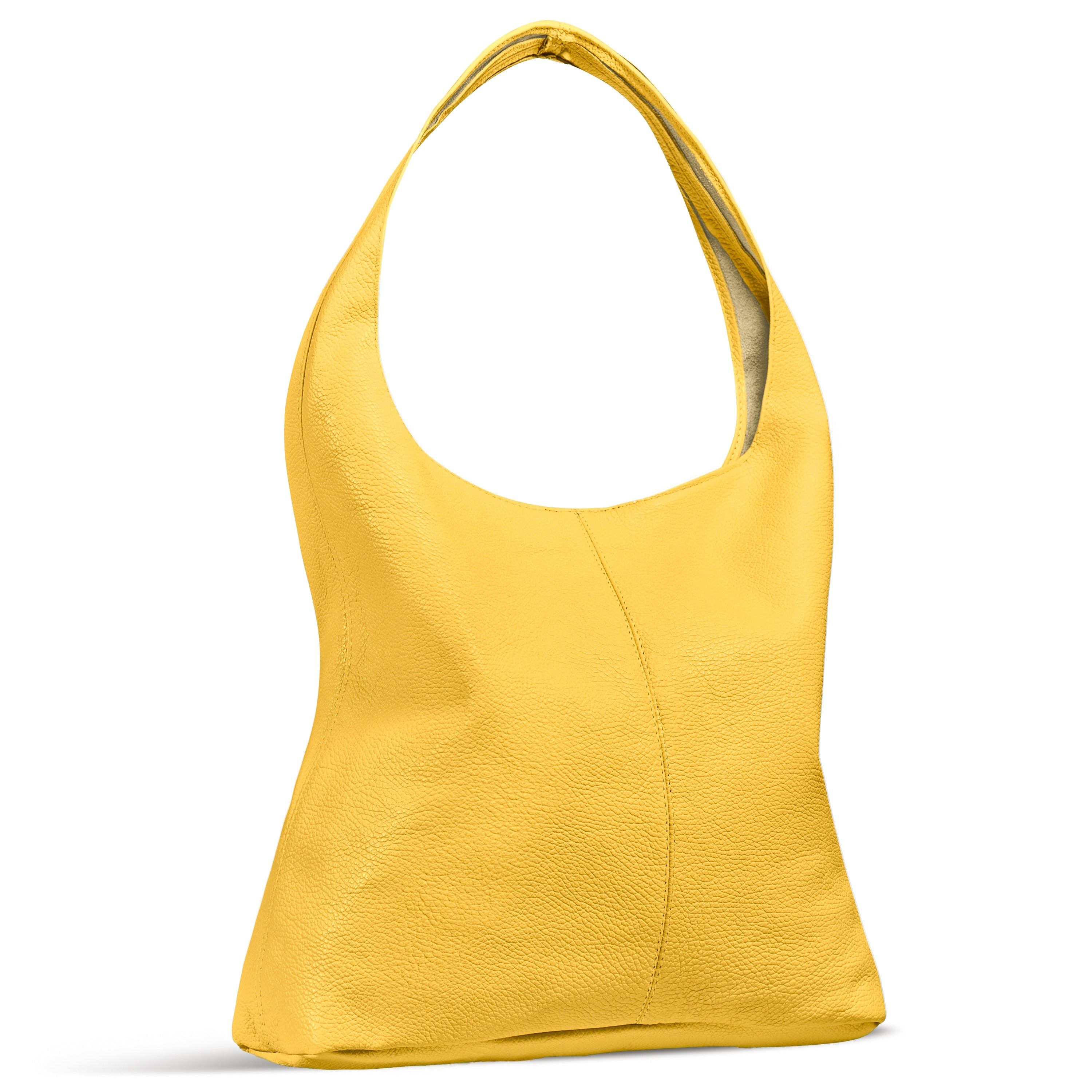 Large Italian Genuine Calf Leather Hobo Shoulder Bag