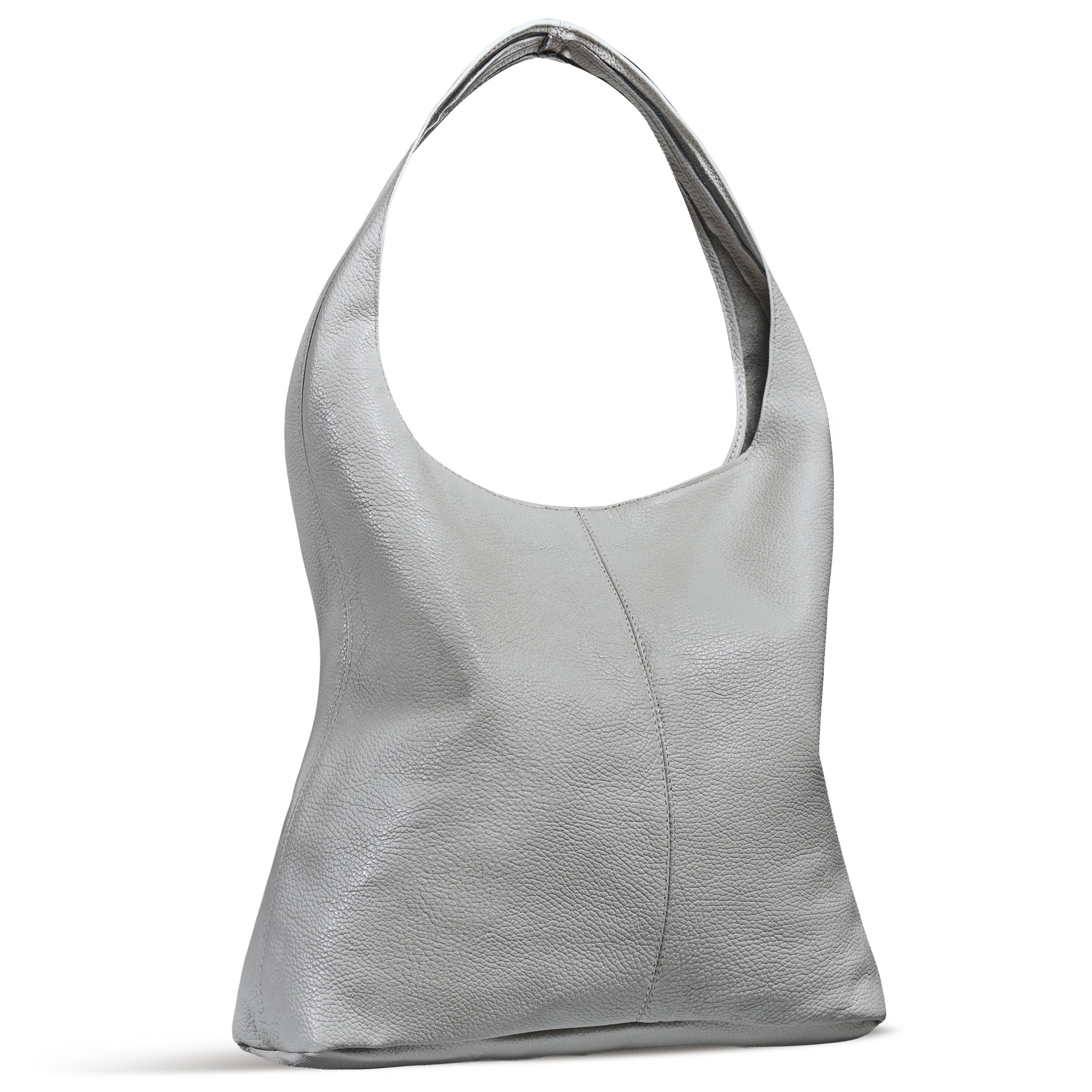 Large Italian Genuine Calf Leather Hobo Shoulder Bag