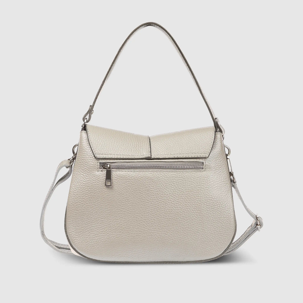 Italian Calf Leather Shoulder Bag – Structured Minimalist Purse