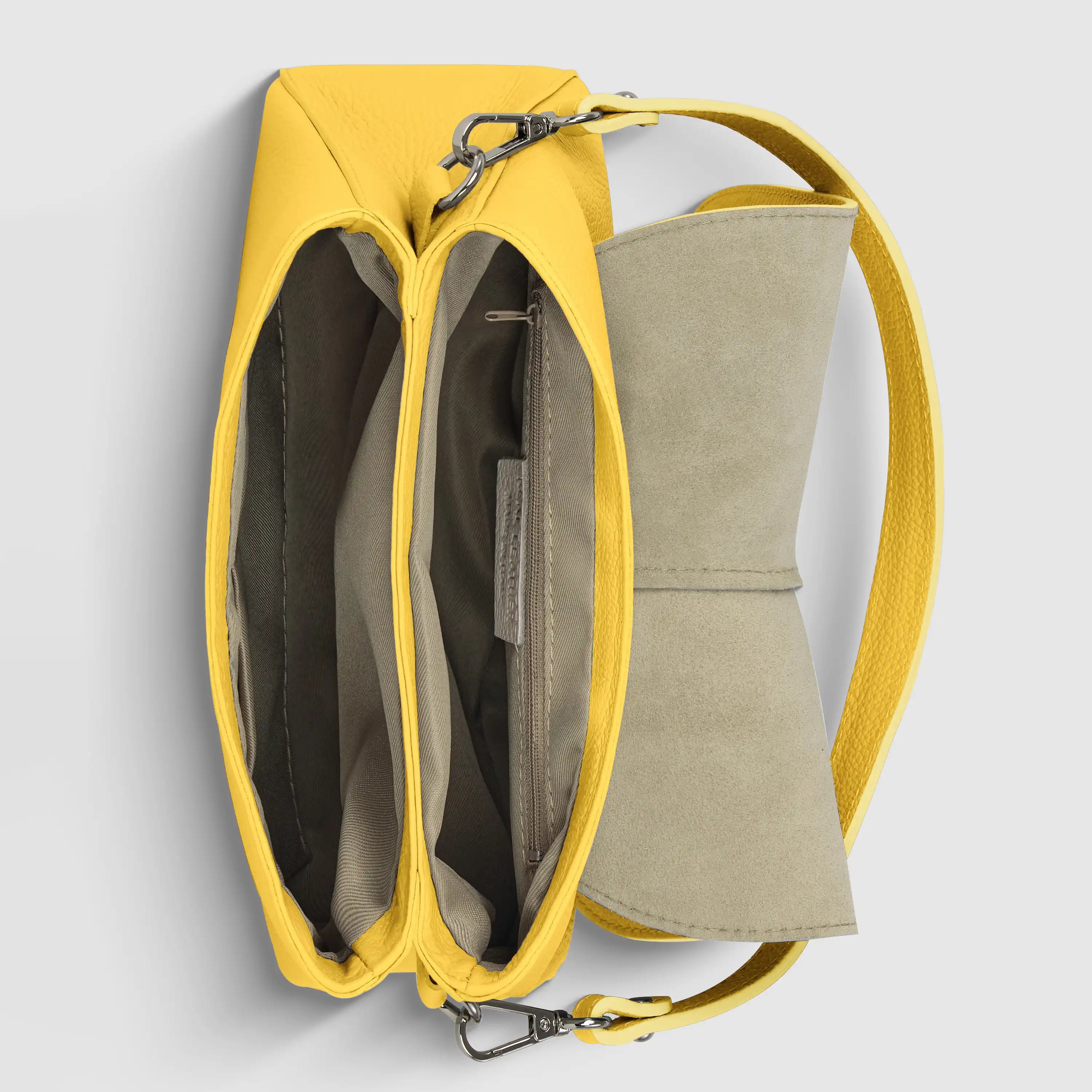 Italian Calf Leather Shoulder Bag – Structured Minimalist Purse
