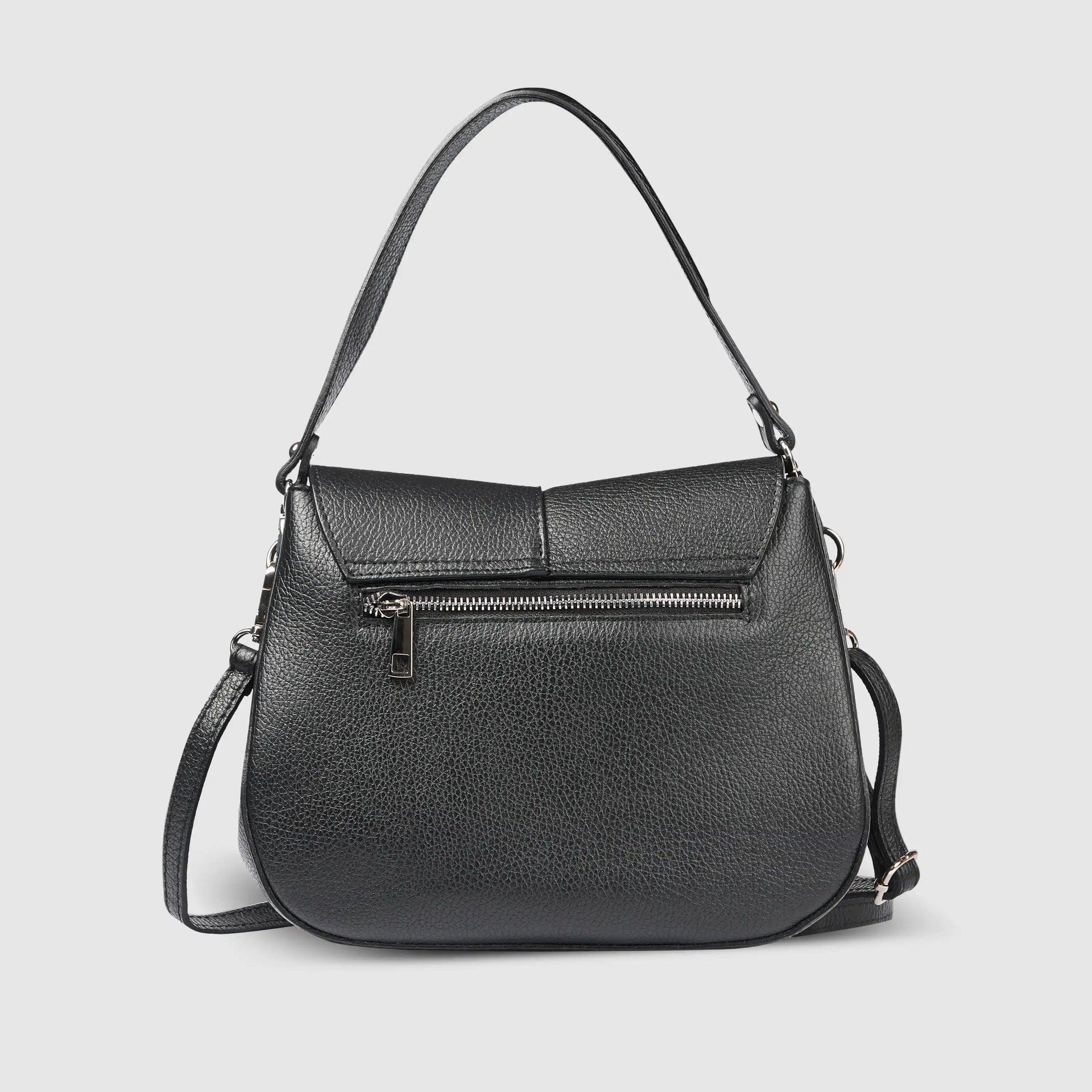 Italian Calf Leather Shoulder Bag – Structured Minimalist Purse