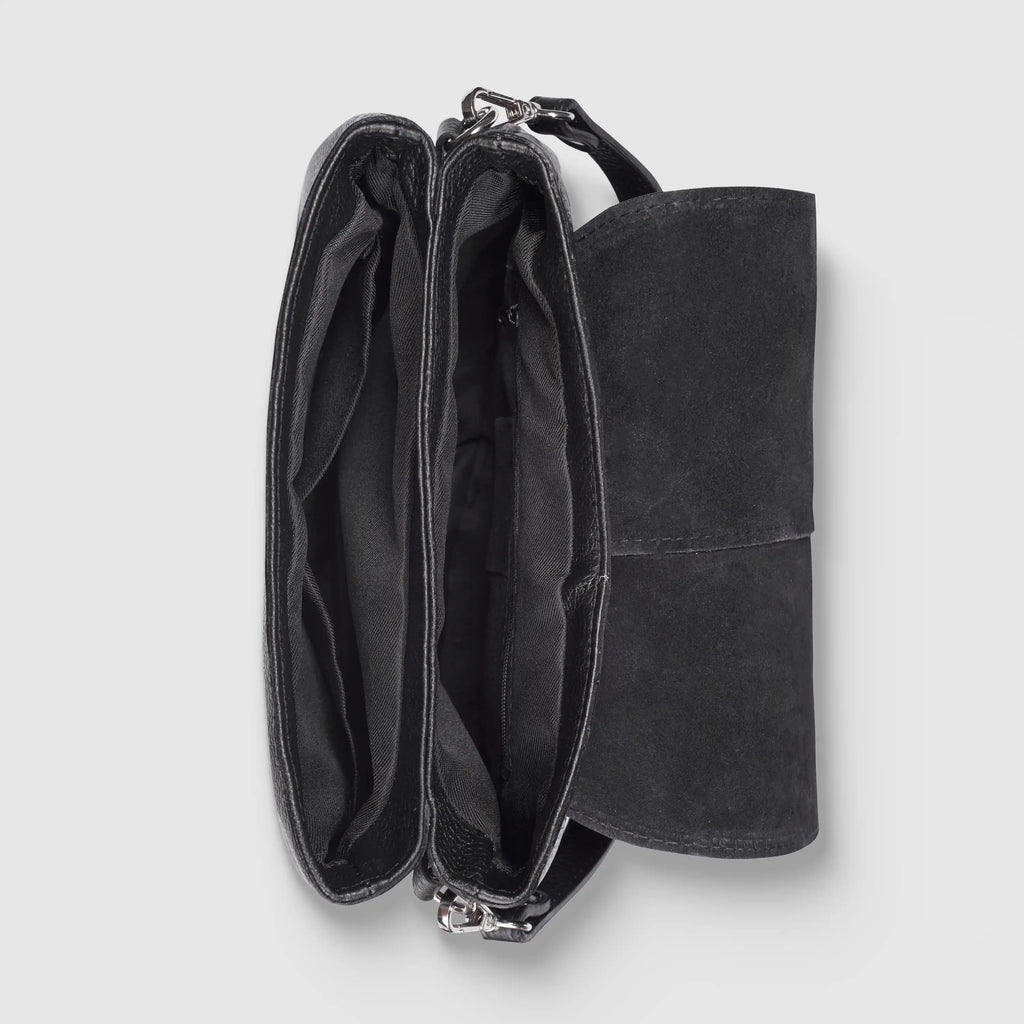 Italian Calf Leather Shoulder Bag – Structured Minimalist Purse