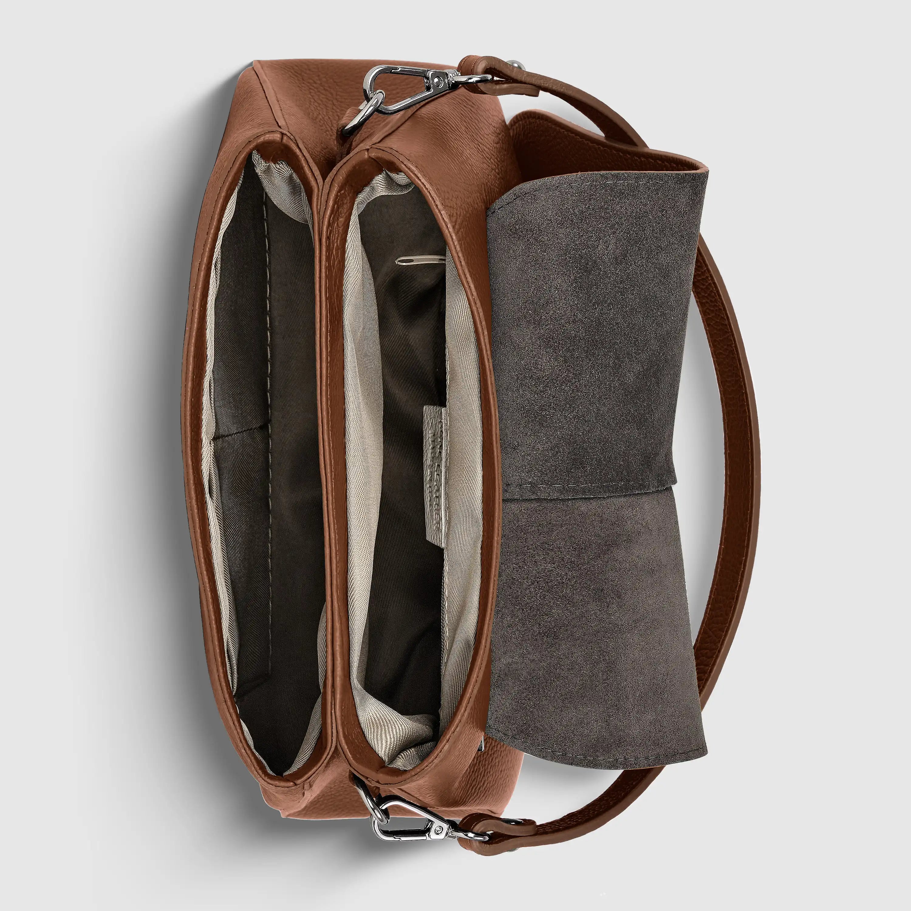 Italian Calf Leather Shoulder Bag – Structured Minimalist Purse
