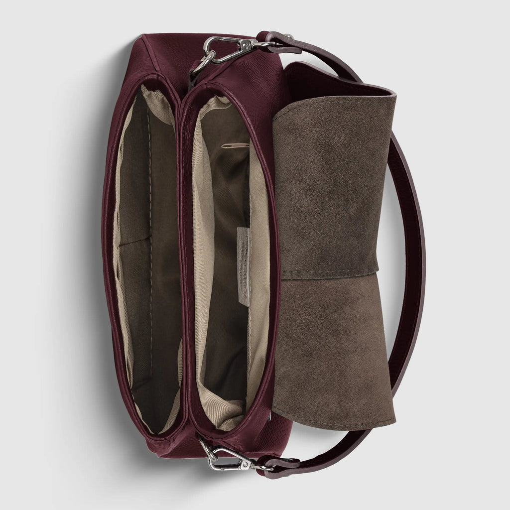 Italian Calf Leather Shoulder Bag – Structured Minimalist Purse