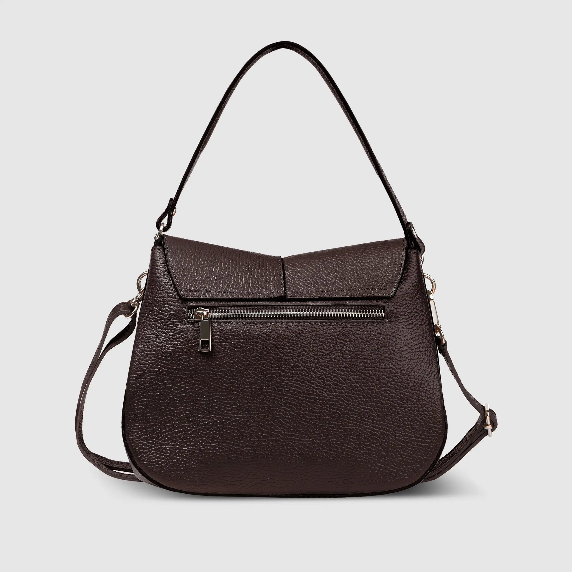 Italian Calf Leather Shoulder Bag – Structured Minimalist Purse