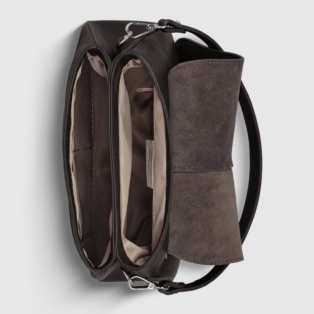 Italian Calf Leather Shoulder Bag – Structured Minimalist Purse