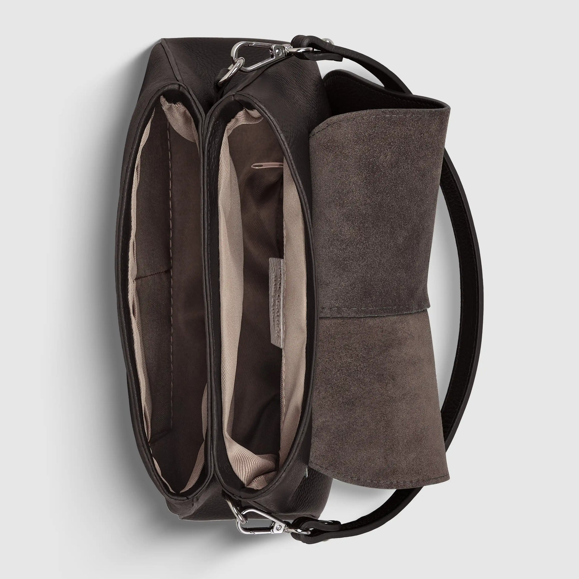 Italian Calf Leather Shoulder Bag – Structured Minimalist Purse