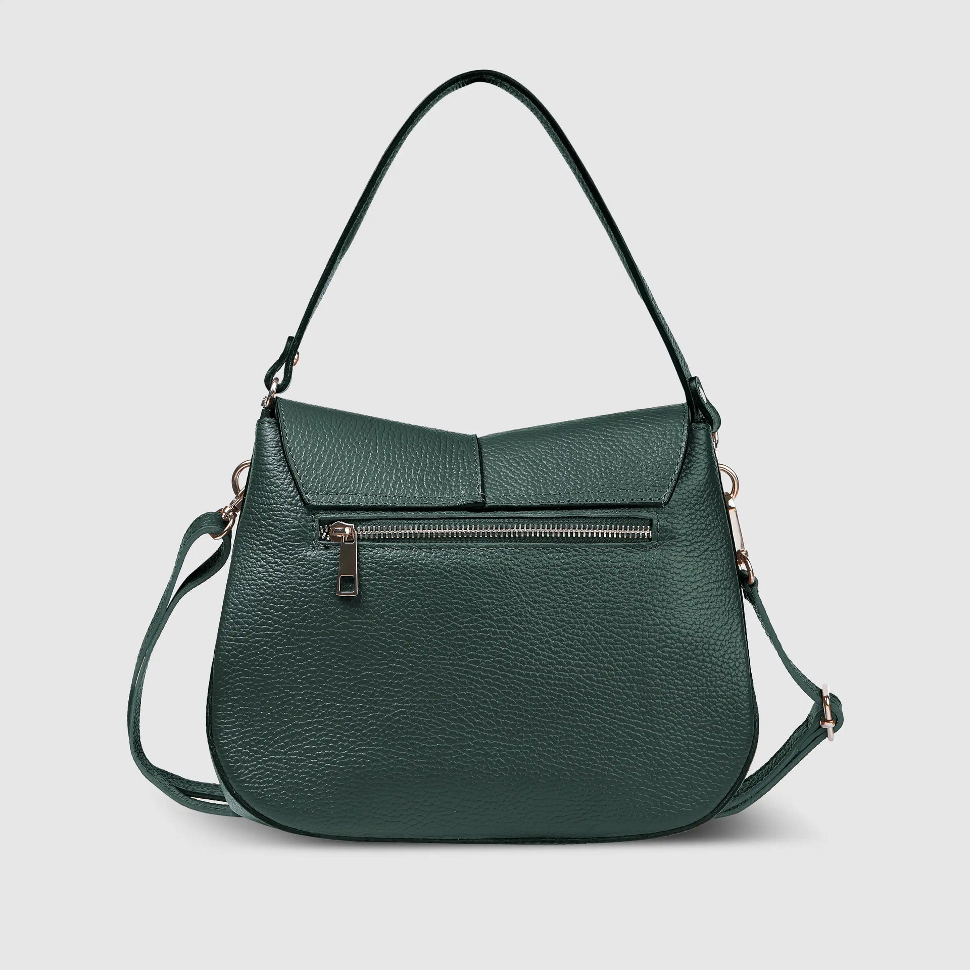 Italian Calf Leather Shoulder Bag – Structured Minimalist Purse