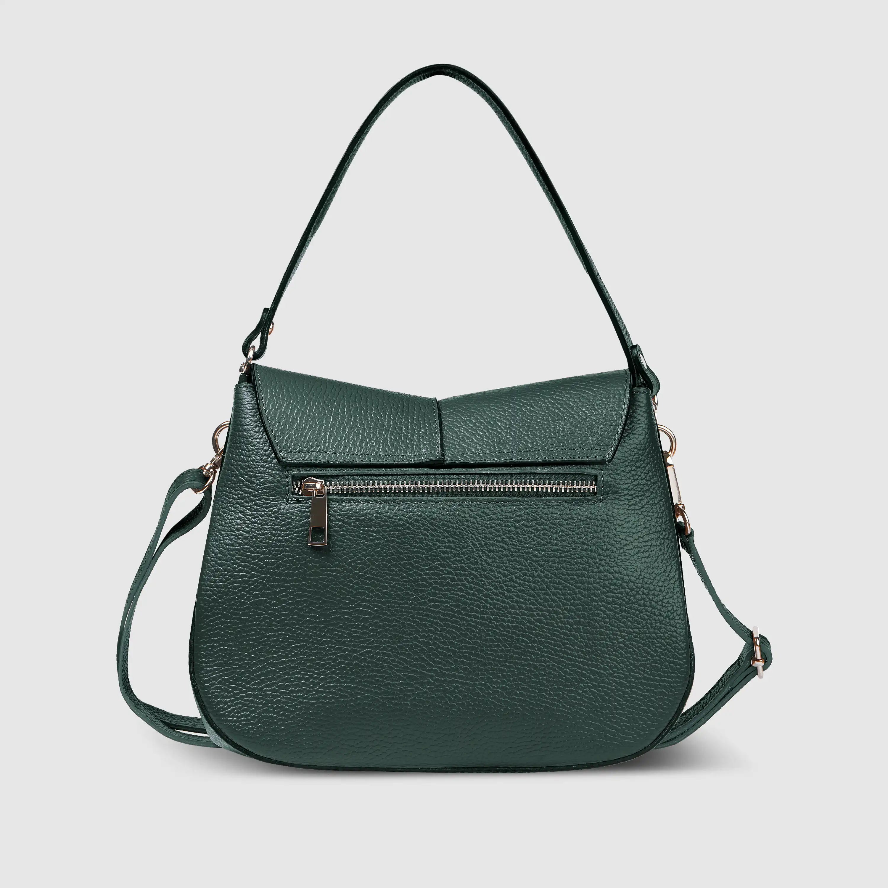 Italian Calf Leather Shoulder Bag – Structured Minimalist Purse