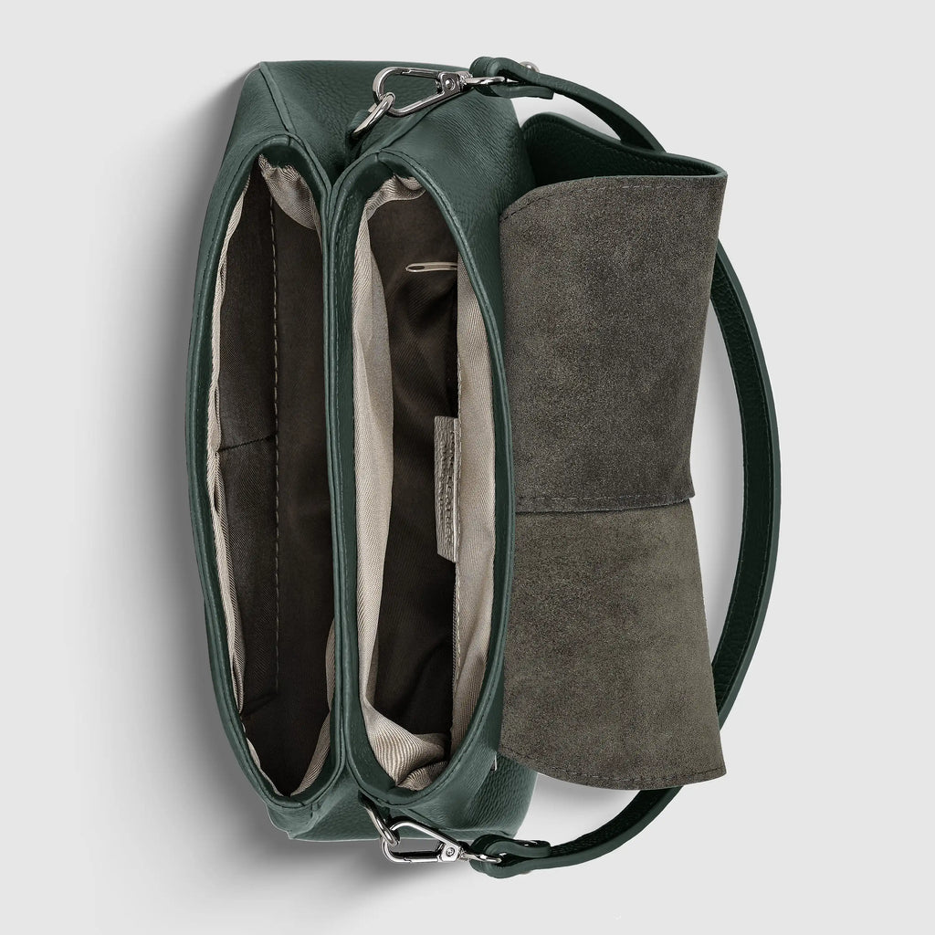 Italian Calf Leather Shoulder Bag – Structured Minimalist Purse