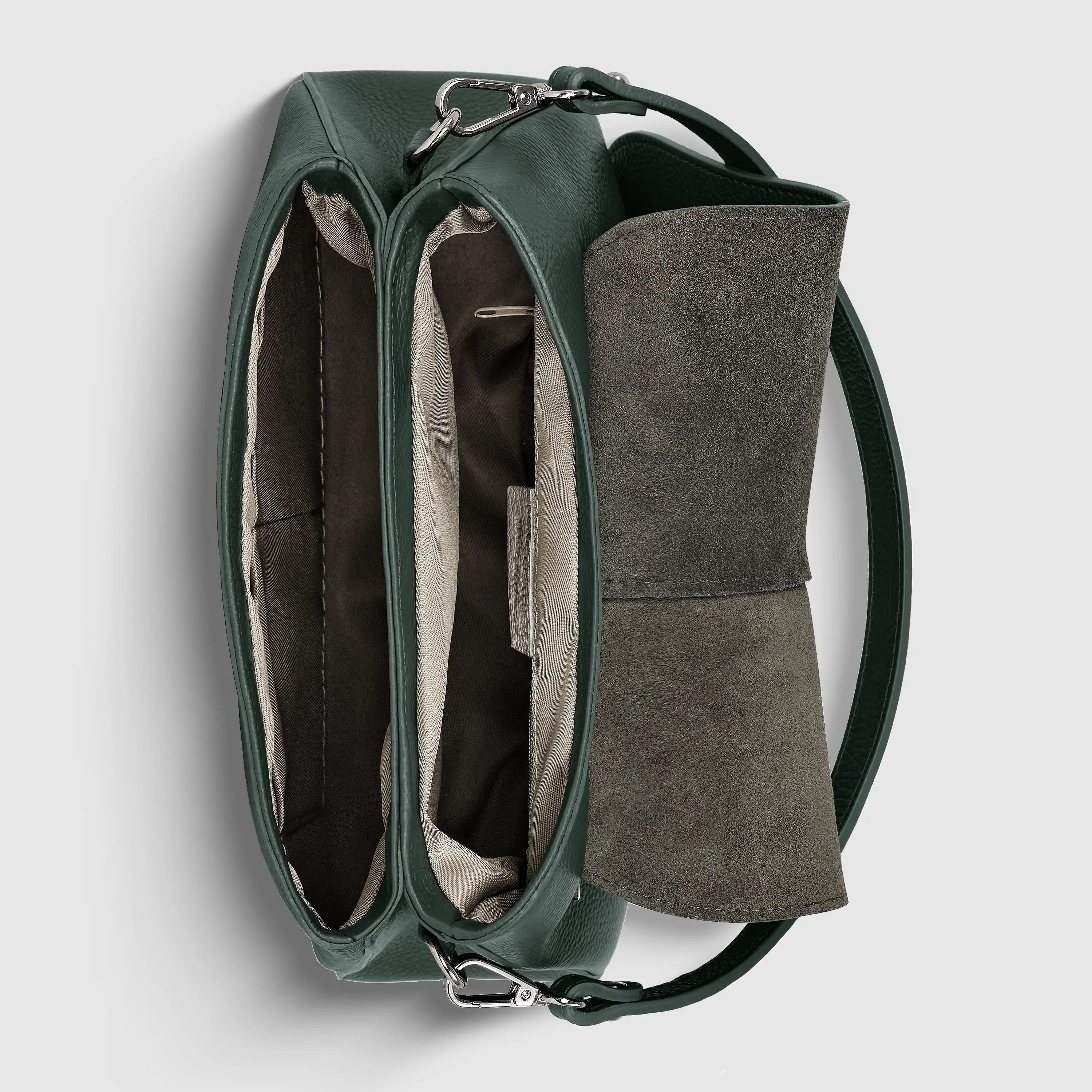 Italian Calf Leather Shoulder Bag – Structured Minimalist Purse