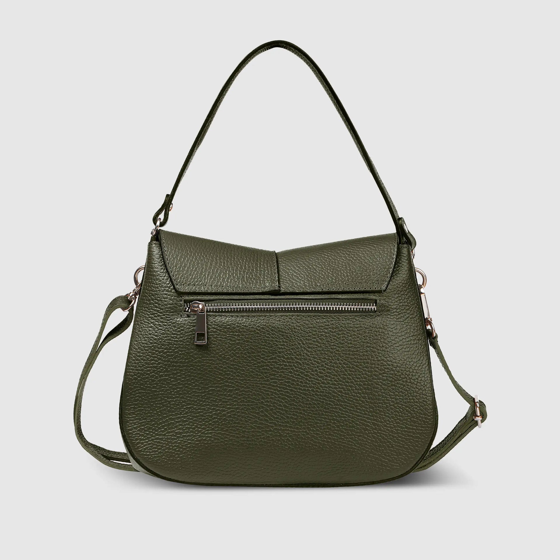 Italian Calf Leather Shoulder Bag – Structured Minimalist Purse
