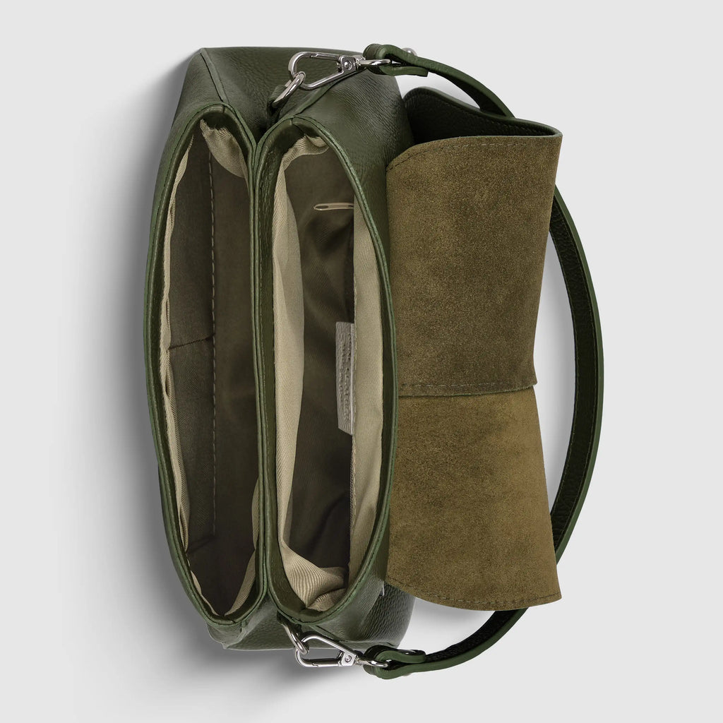 Italian Calf Leather Shoulder Bag – Structured Minimalist Purse