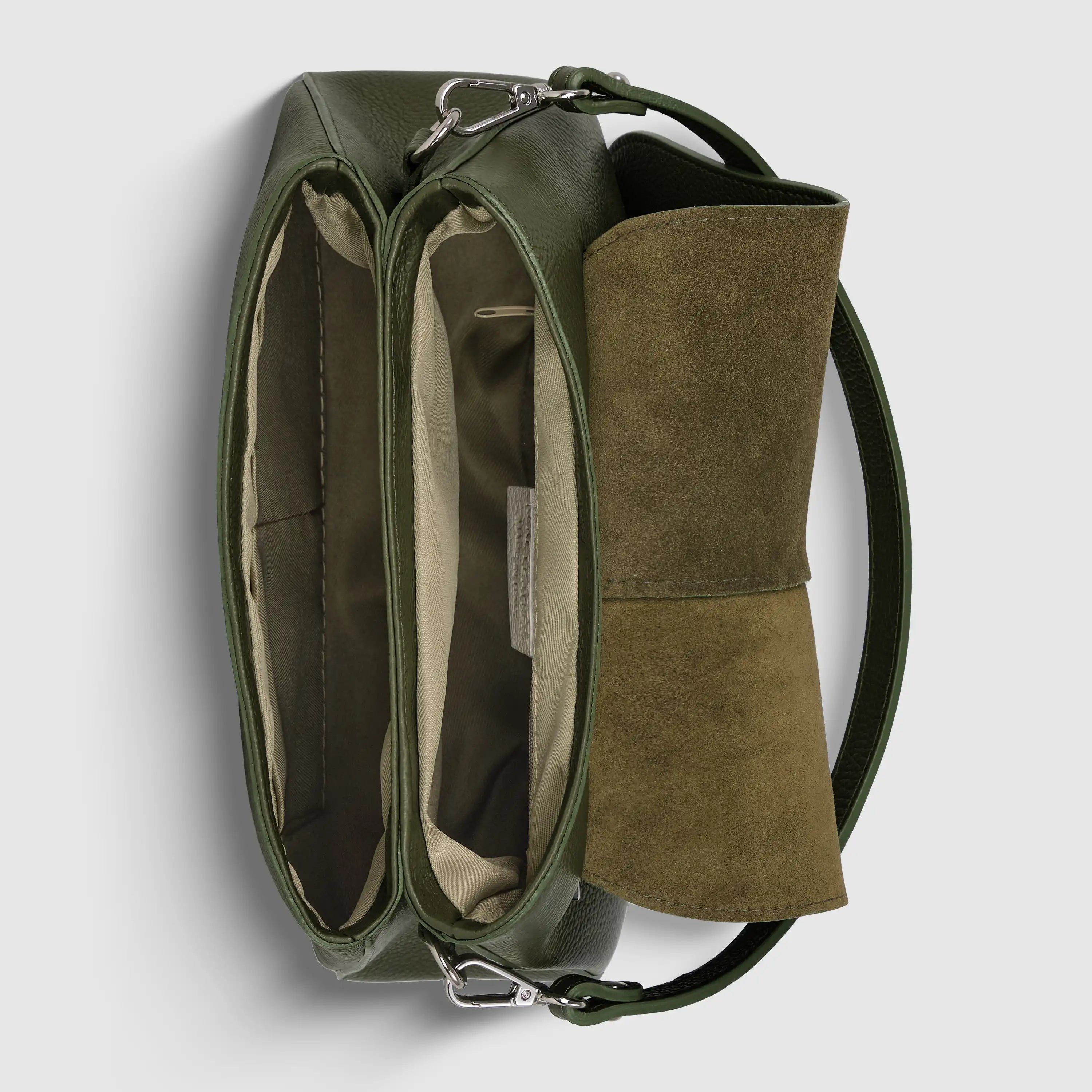 Italian Calf Leather Shoulder Bag – Structured Minimalist Purse