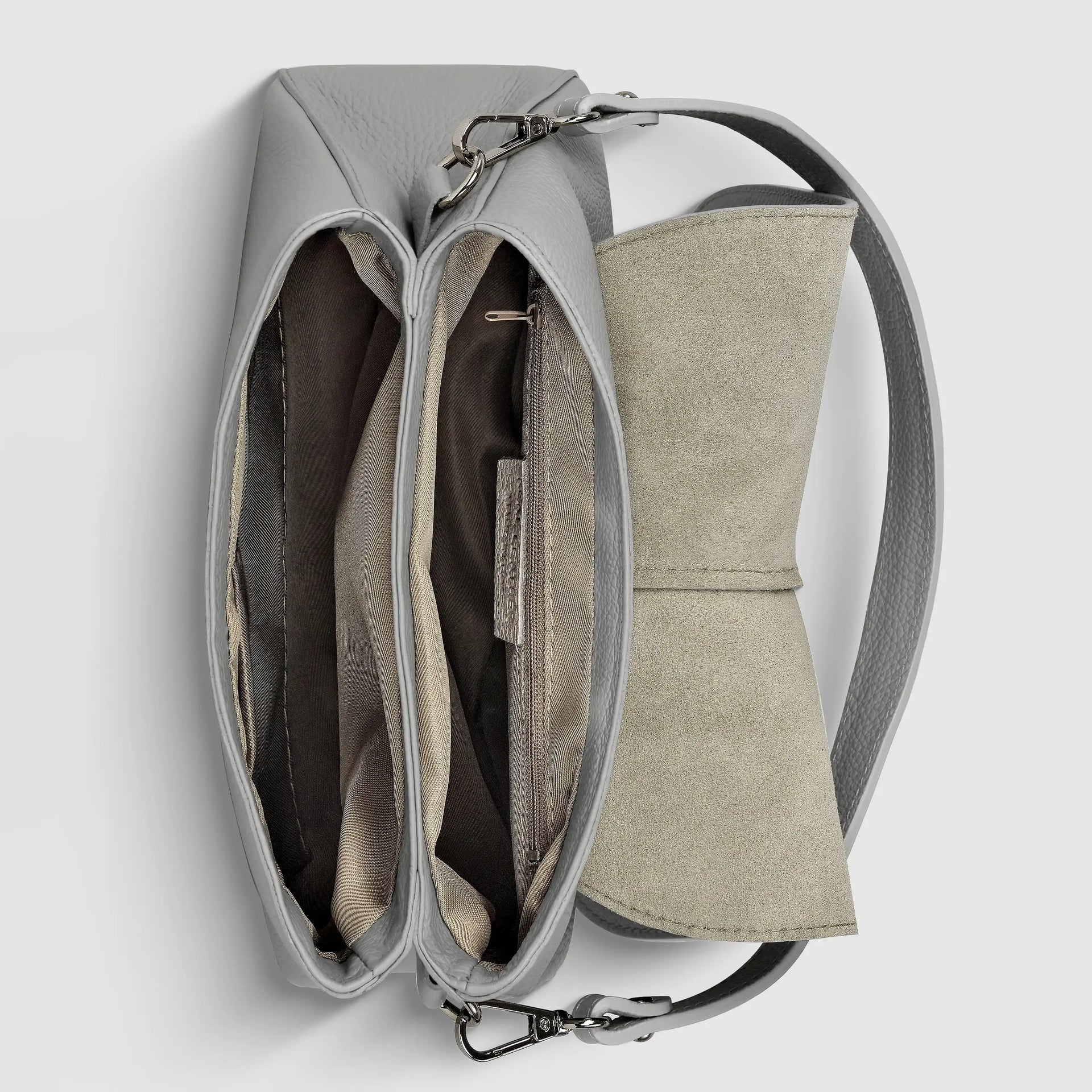 Italian Calf Leather Shoulder Bag – Structured Minimalist Purse