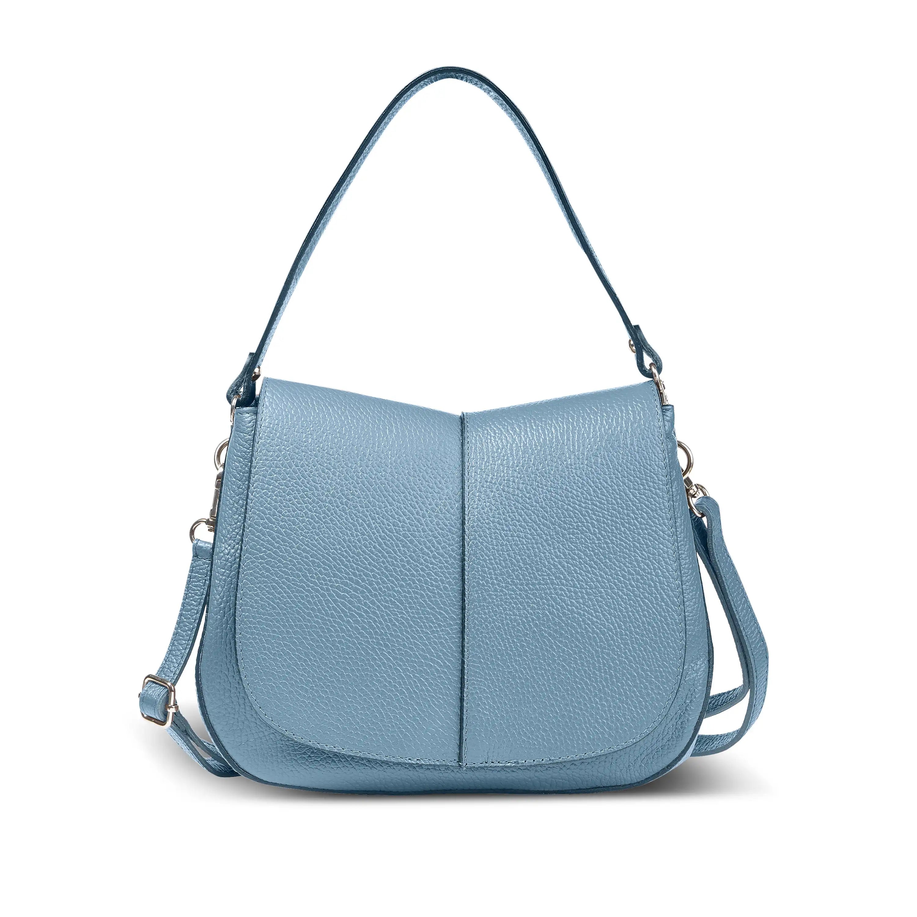Italian Calf Leather Shoulder Bag – Structured Minimalist Purse