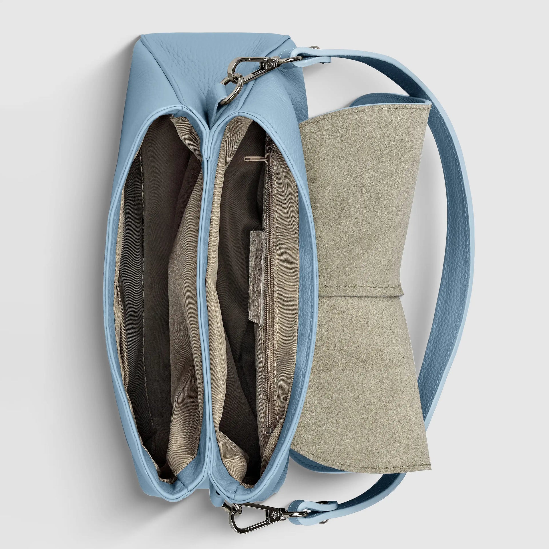 Italian Calf Leather Shoulder Bag – Structured Minimalist Purse