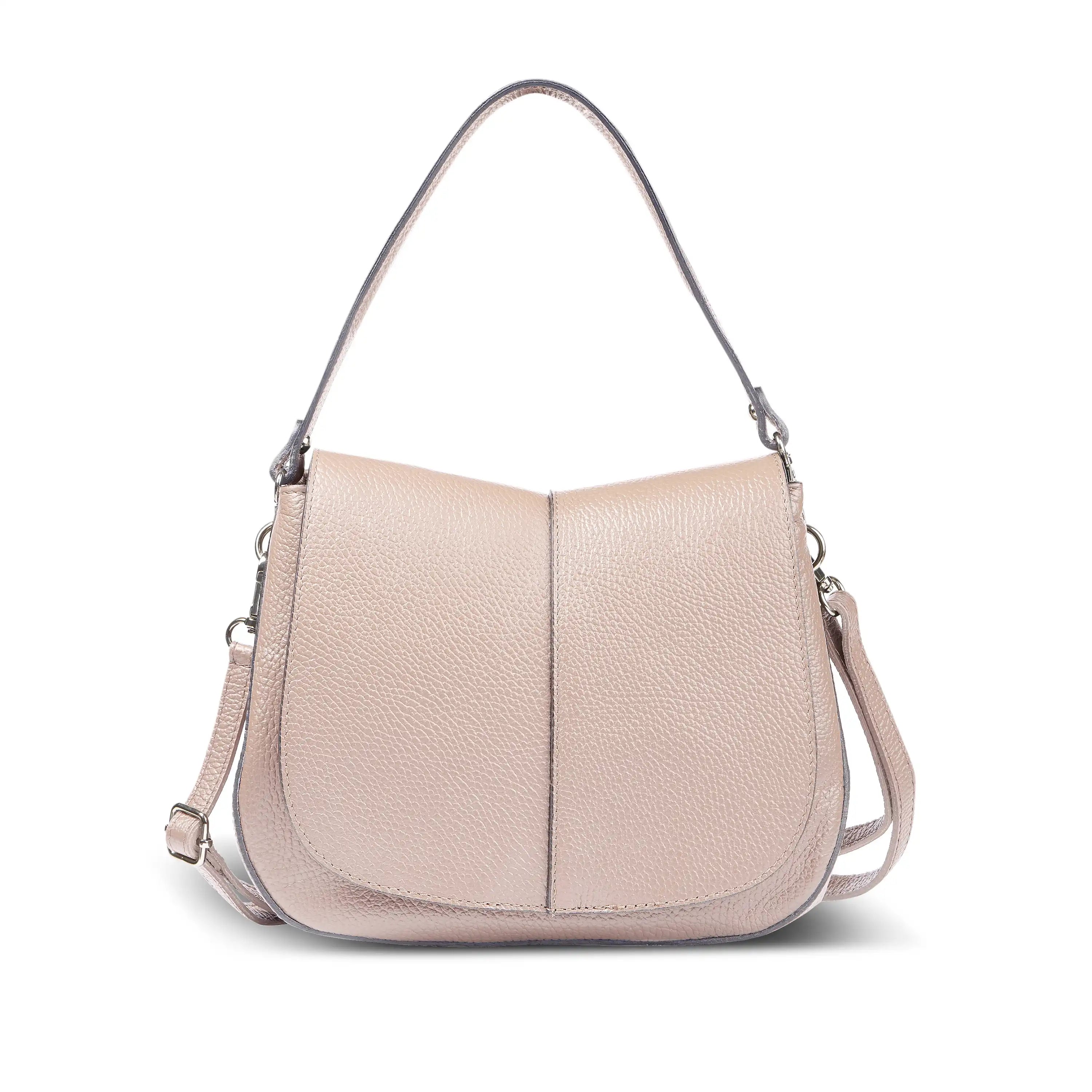 Italian Calf Leather Shoulder Bag – Structured Minimalist Purse