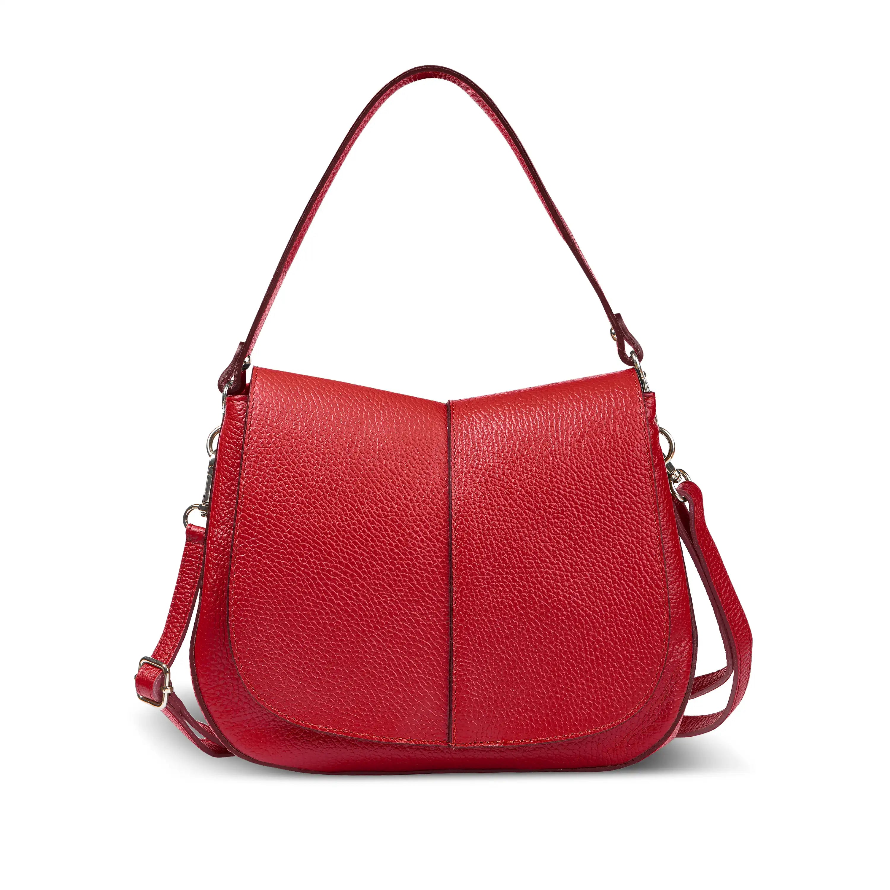 Italian Calf Leather Shoulder Bag – Structured Minimalist Purse