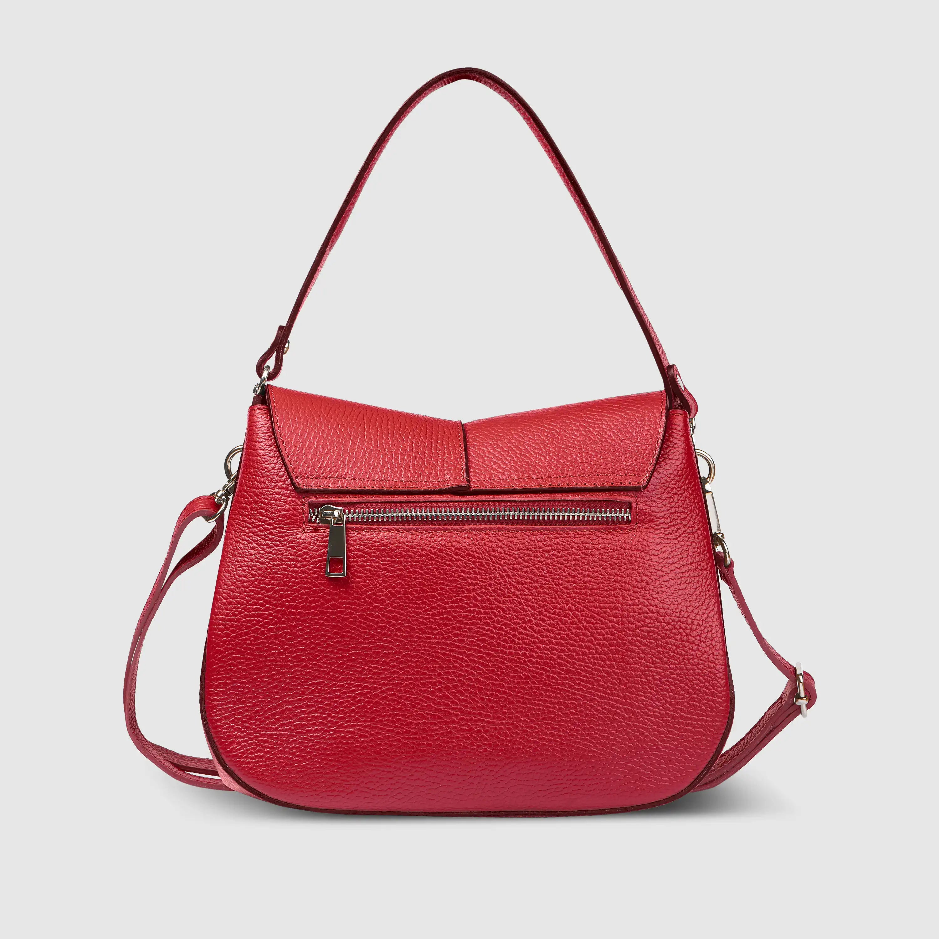 Italian Calf Leather Shoulder Bag – Structured Minimalist Purse