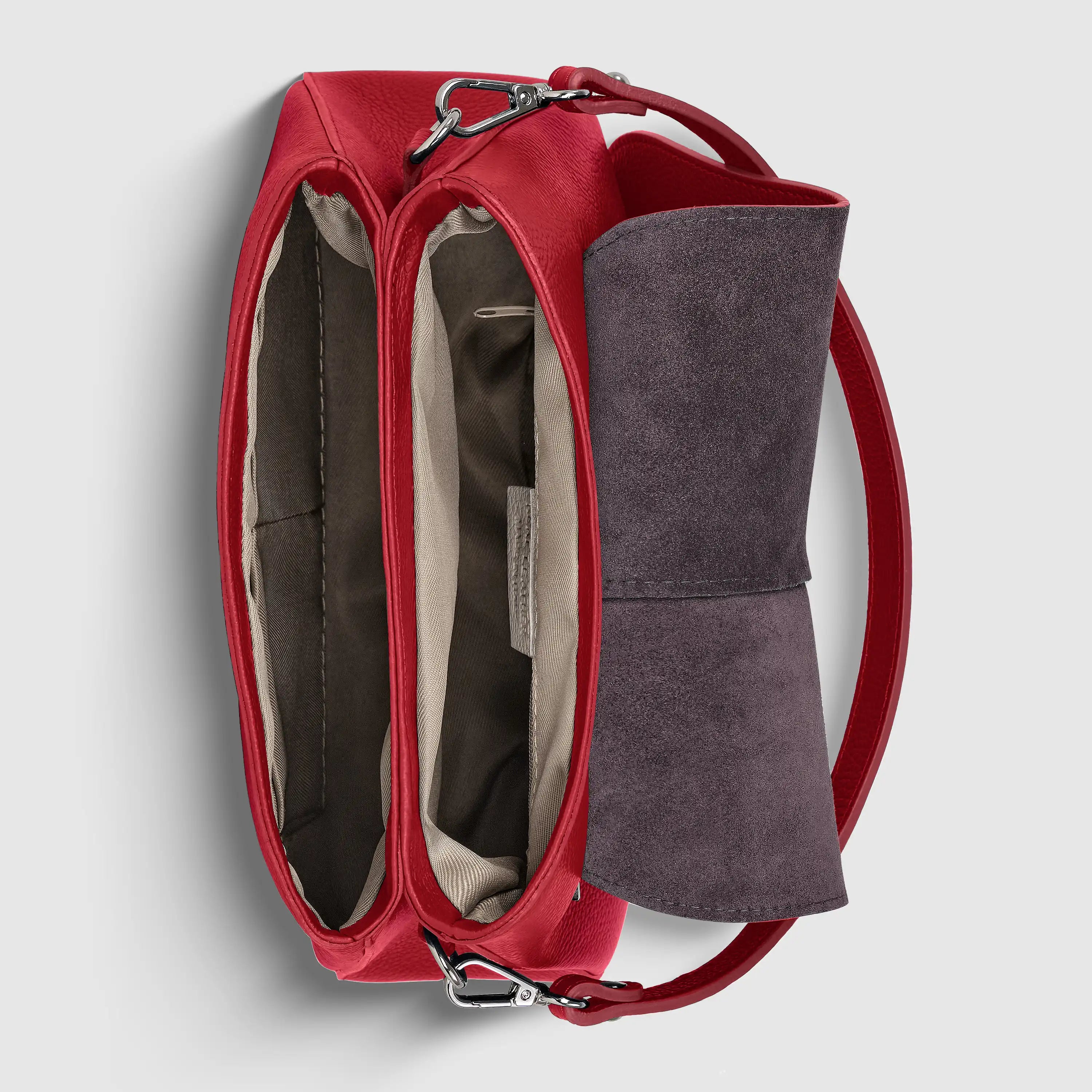 Italian Calf Leather Shoulder Bag – Structured Minimalist Purse