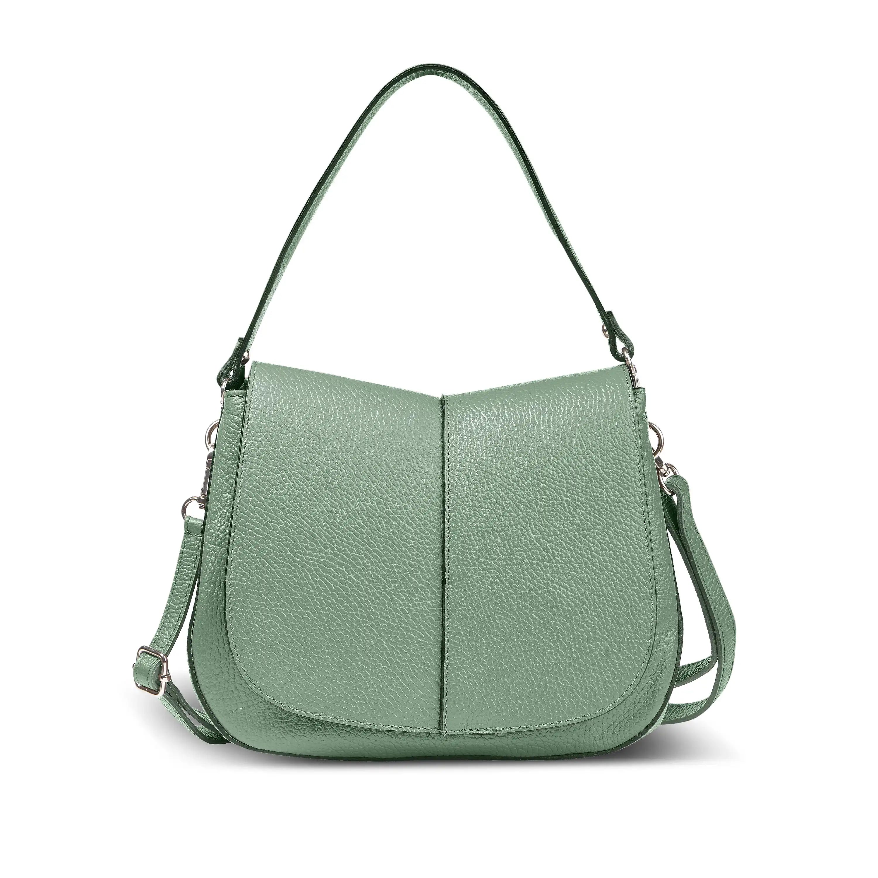 Italian Calf Leather Shoulder Bag – Structured Minimalist Purse