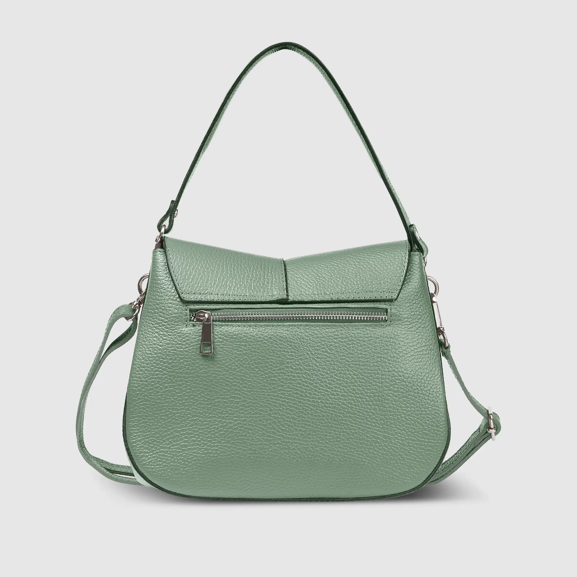 Italian Calf Leather Shoulder Bag – Structured Minimalist Purse