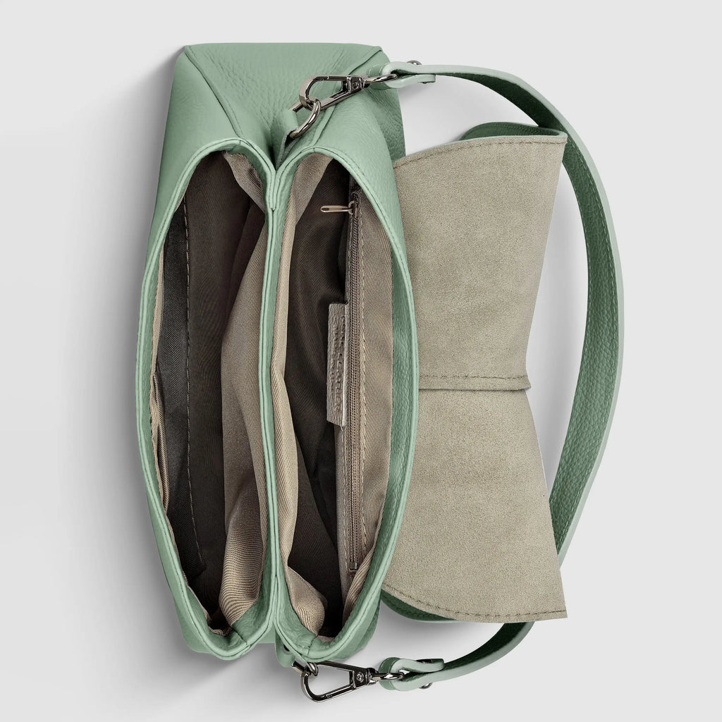 Italian Calf Leather Shoulder Bag – Structured Minimalist Purse