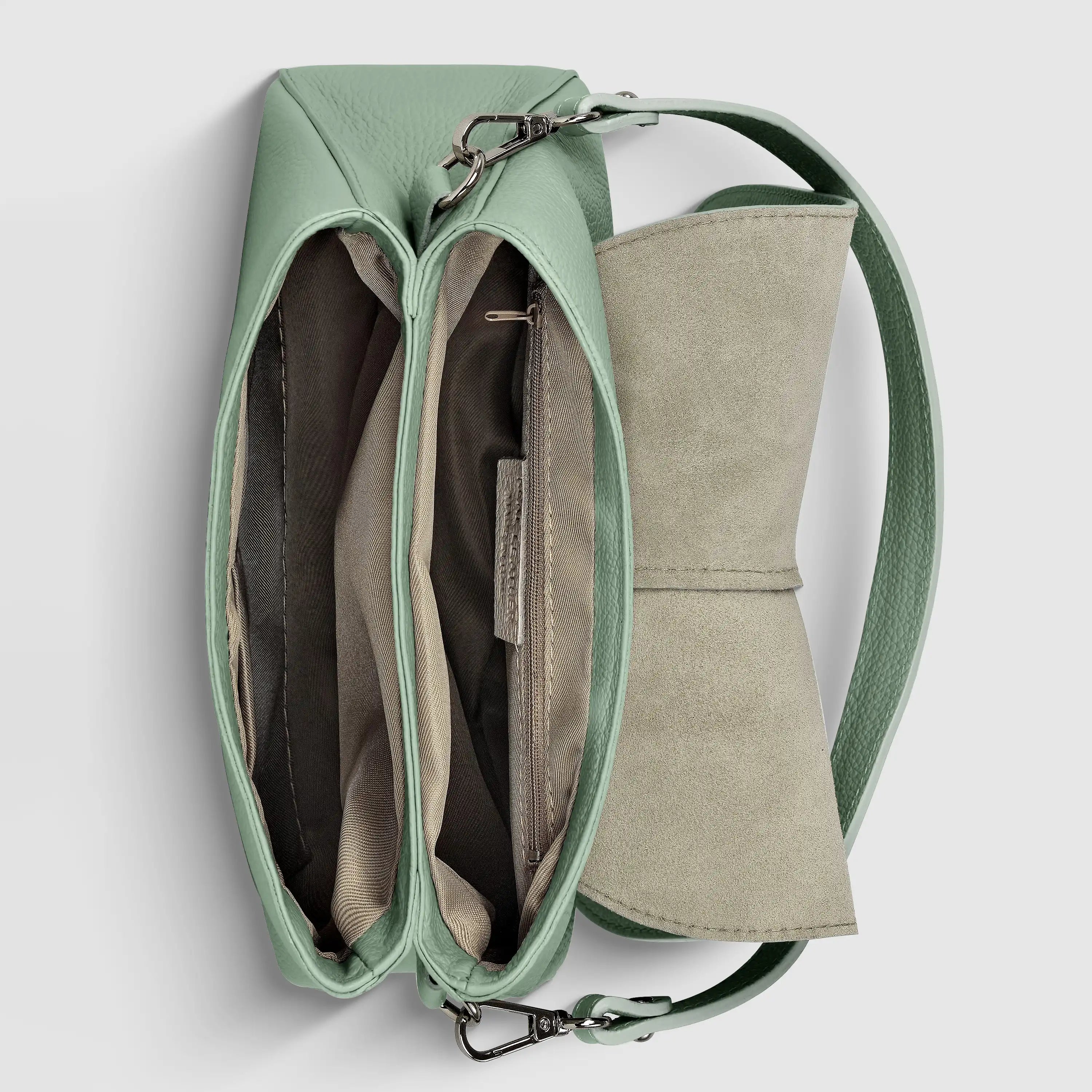 Italian Calf Leather Shoulder Bag – Structured Minimalist Purse