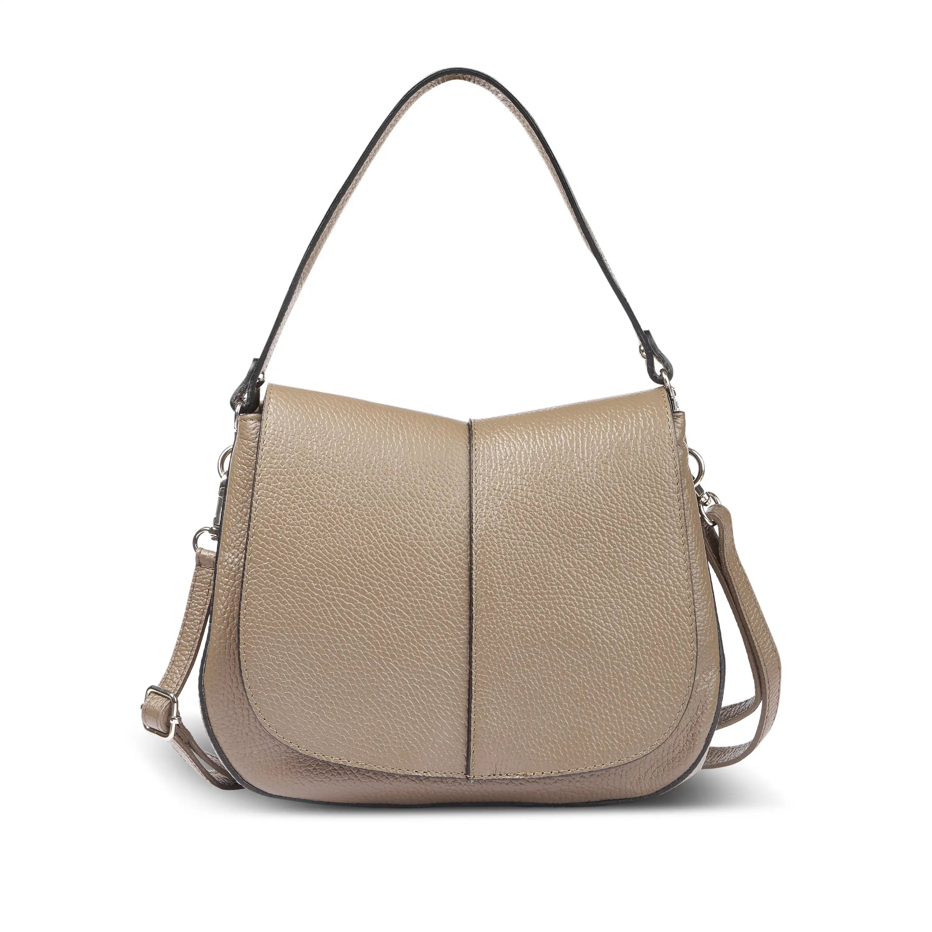Italian Calf Leather Shoulder Bag – Structured Minimalist Purse